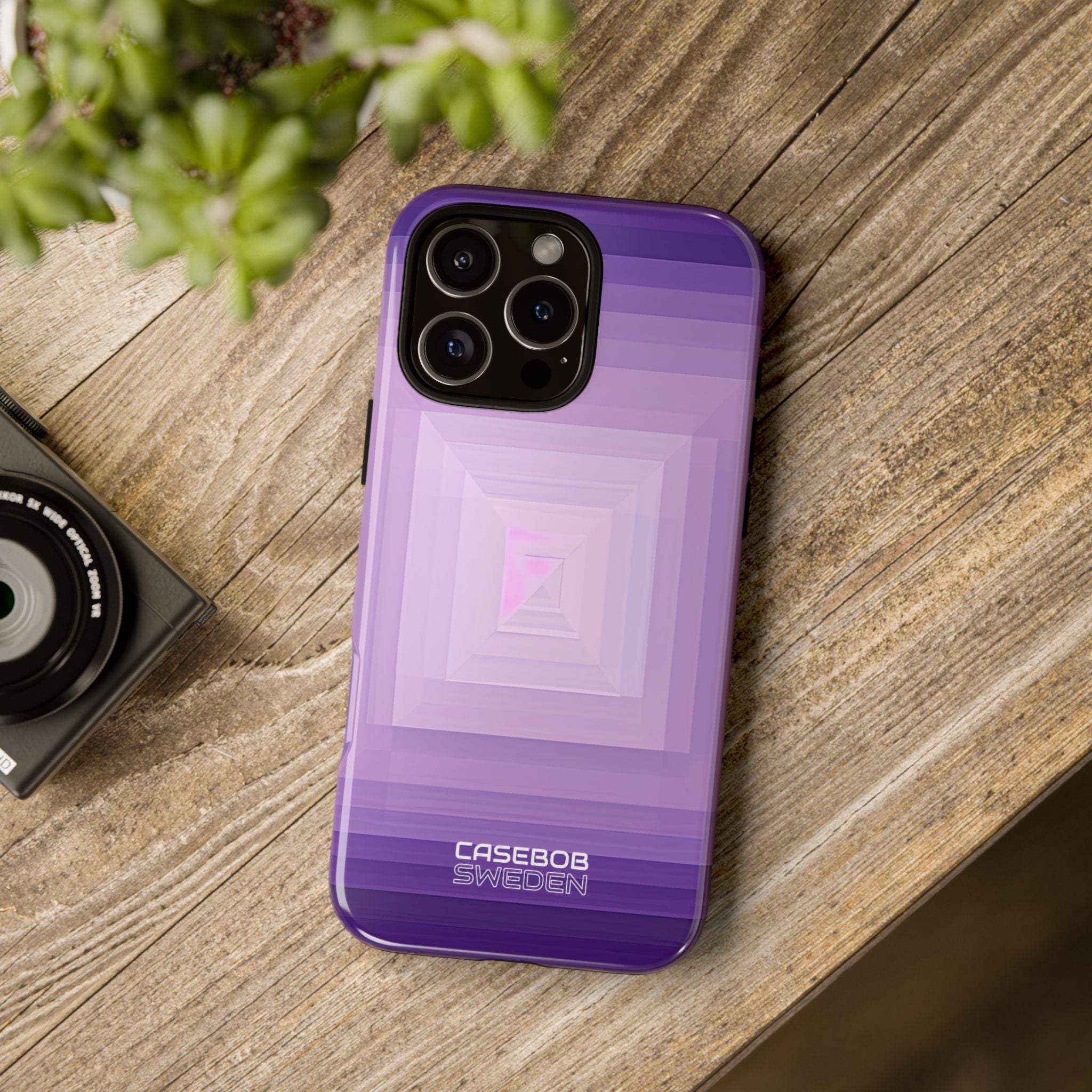 Purple Geometry Vortex iPhone 16 - Tough