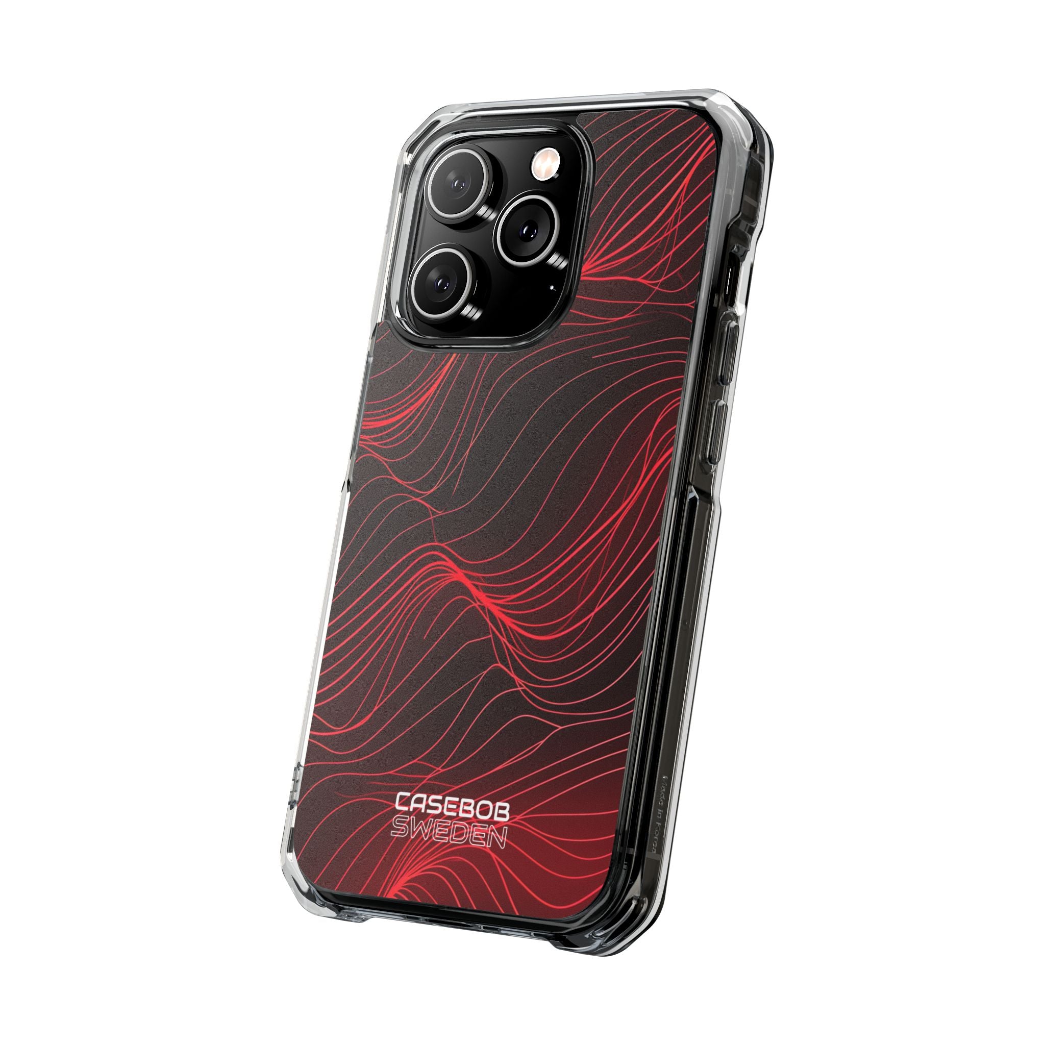 Crimson Waveform Flow iPhone 14 - Impact Clear+
