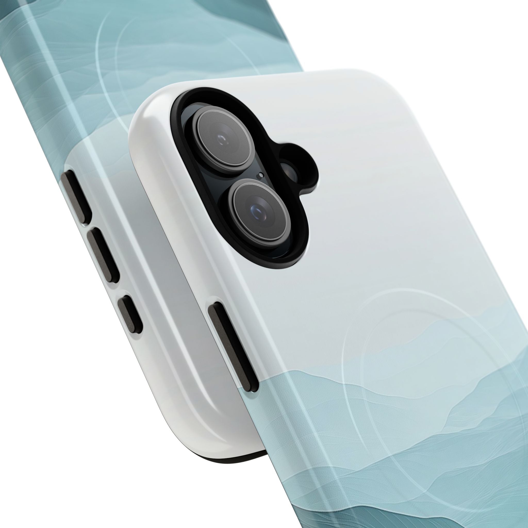 Teal Mist Mountains iPhone 16 Plus Case - Tough+