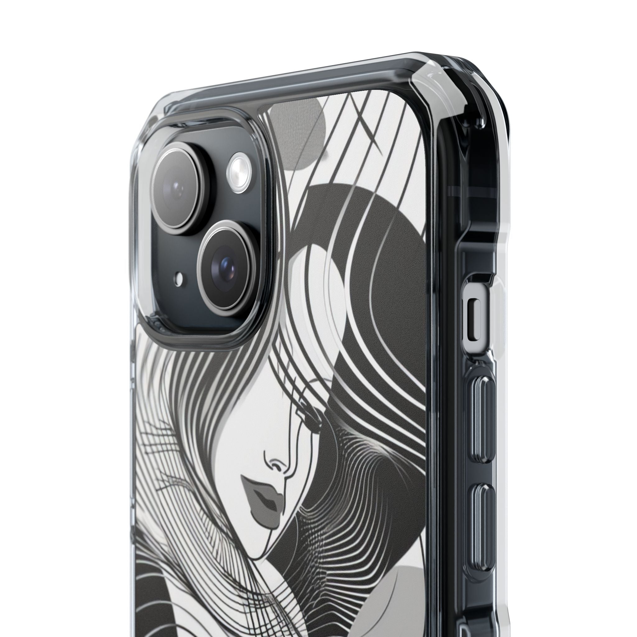 Orange Wave Motion iPhone 15 - Impact Clear+