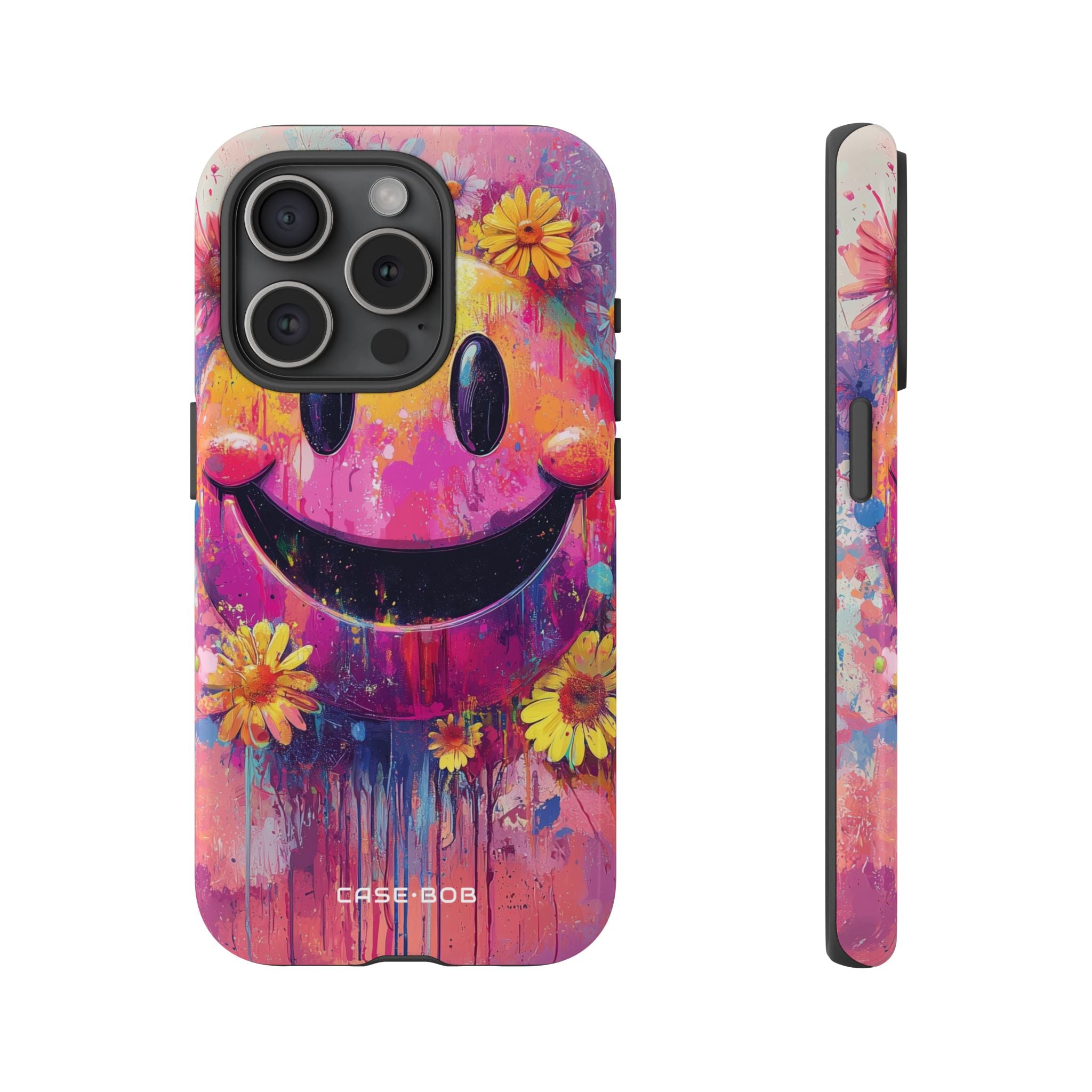 Smiley Bloom iPhone 15 Pro Case - Tough