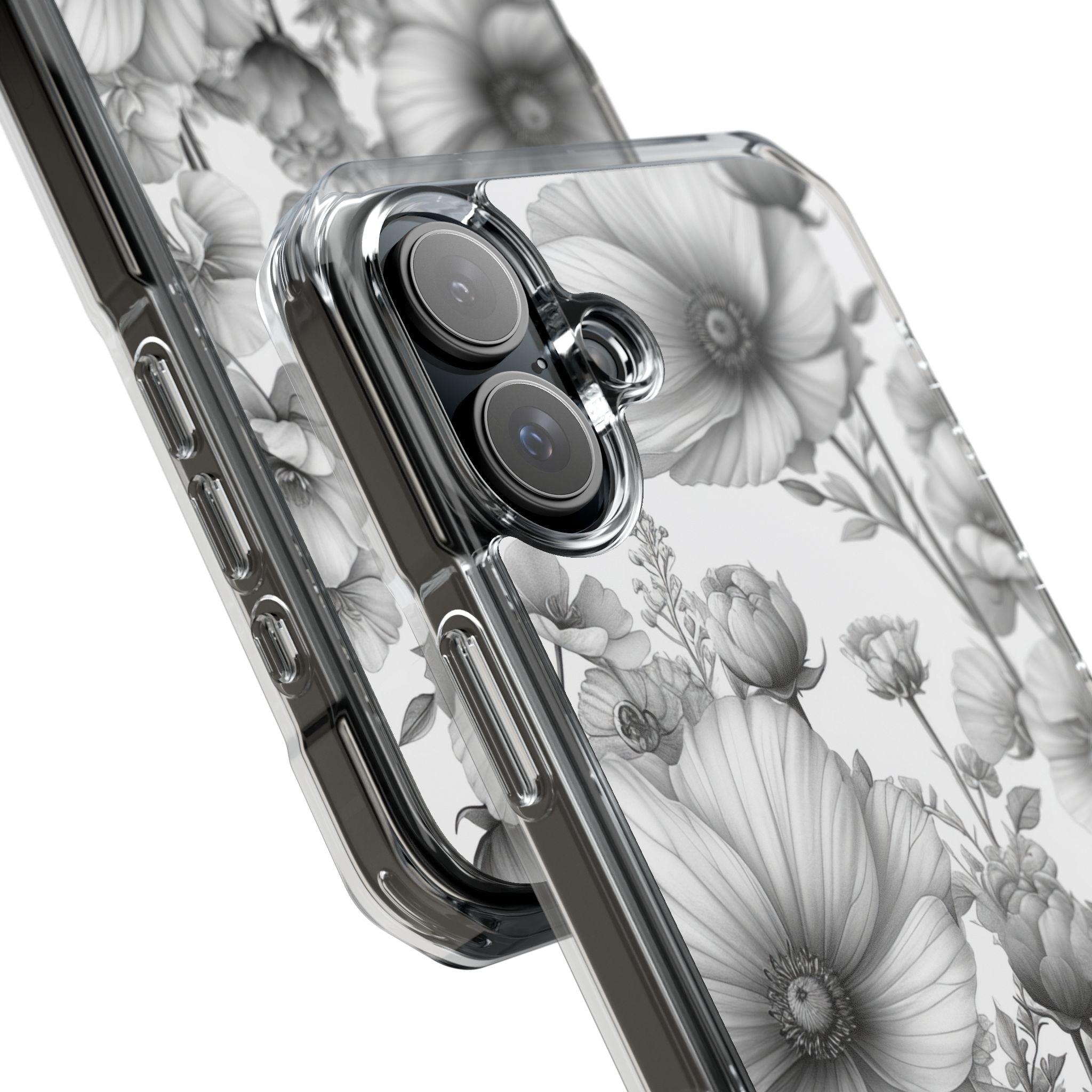 Vintage Floral Etching iPhone 16 - Impact Clear+