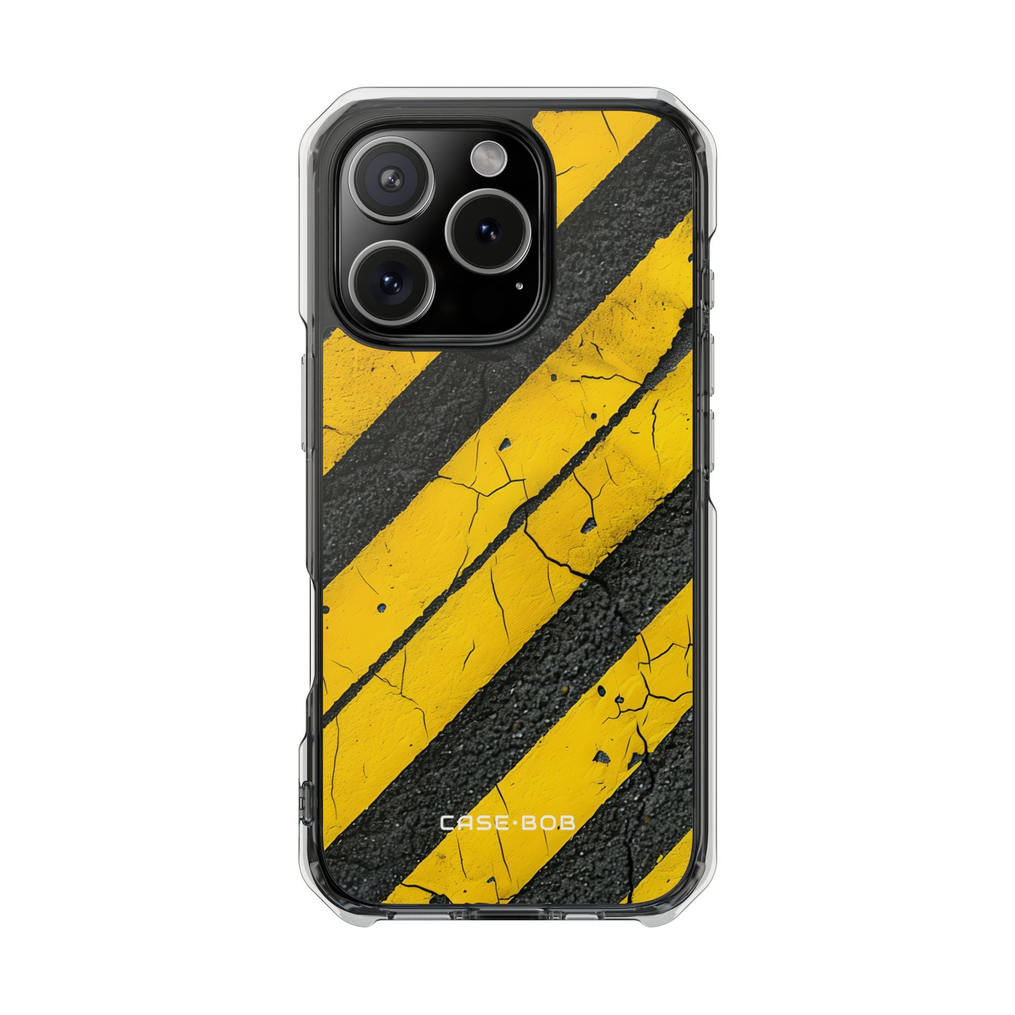 Yellow Stripe Distress iPhone 16 Pro Case - Impact
