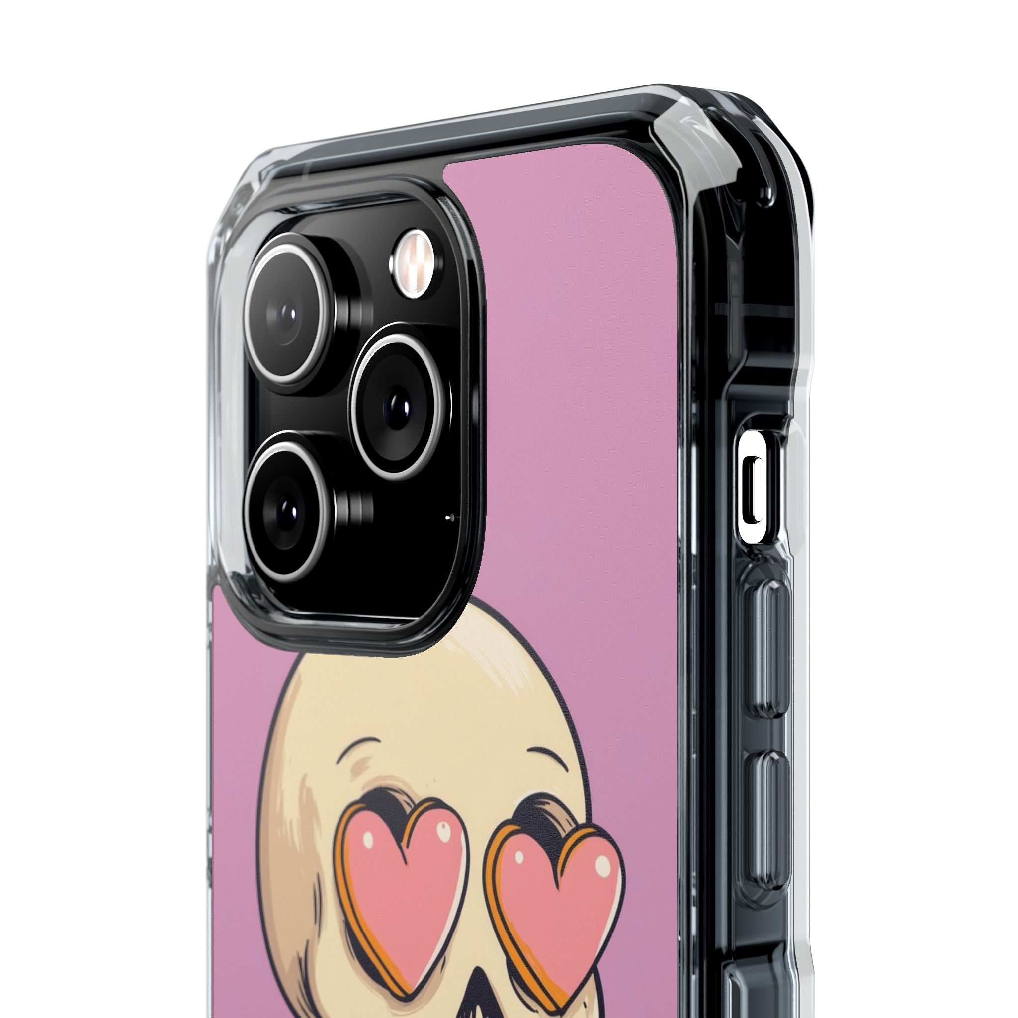 Heart Eyed Skull iPhone 14 Pro Case - Impact