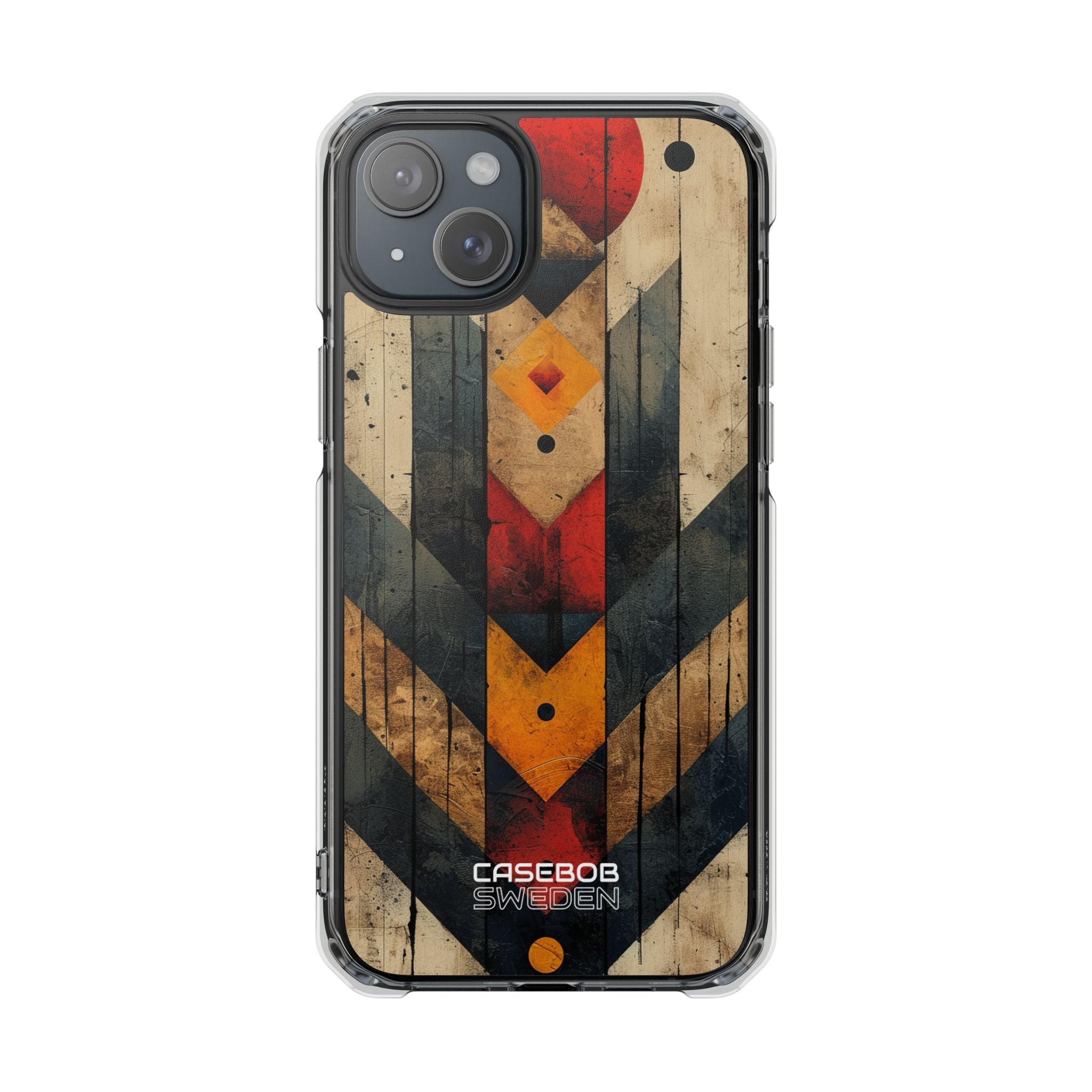 Geometric Fire Rise iPhone 15 - Impact Clear+