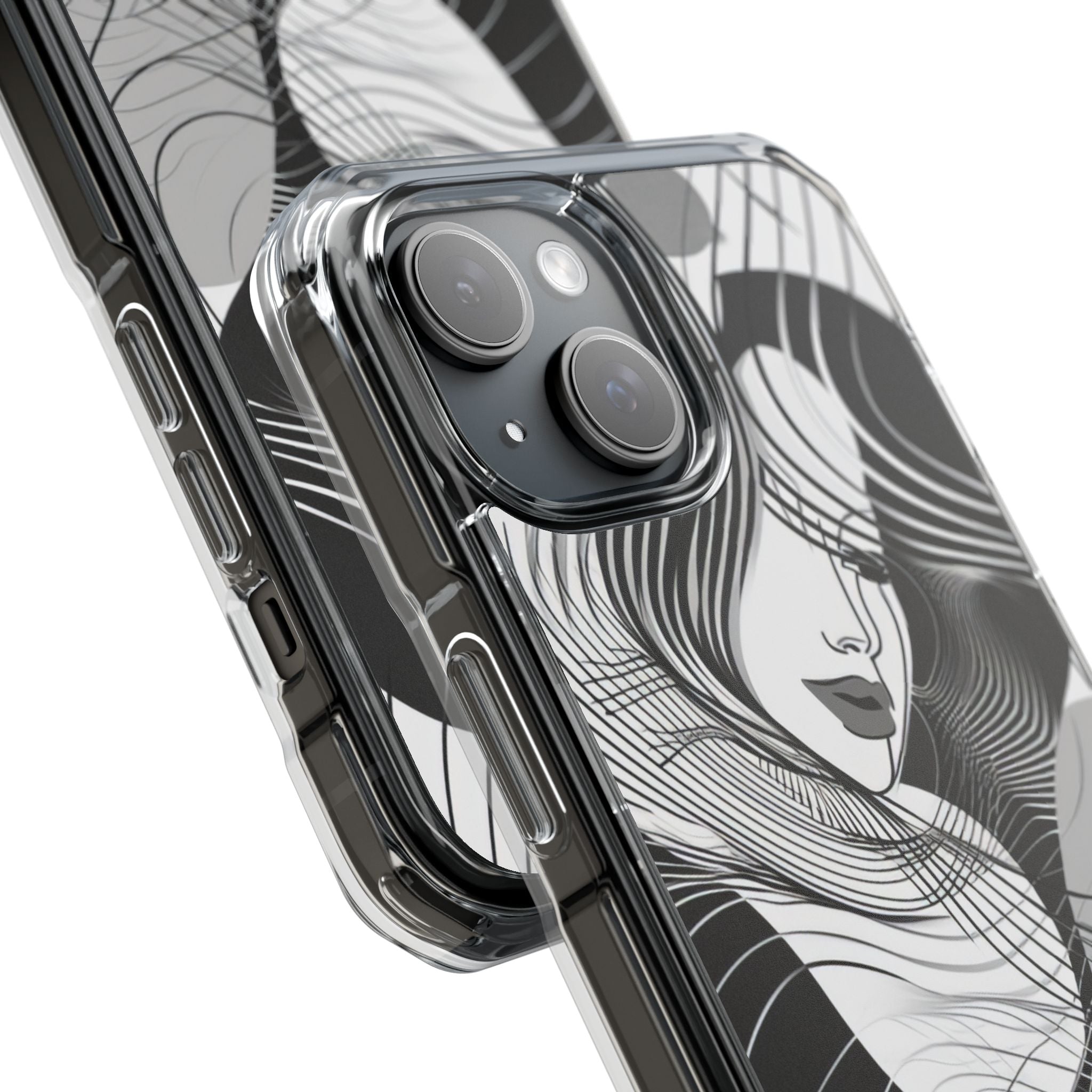 Orange Wave Motion iPhone 15 - Impact Clear+