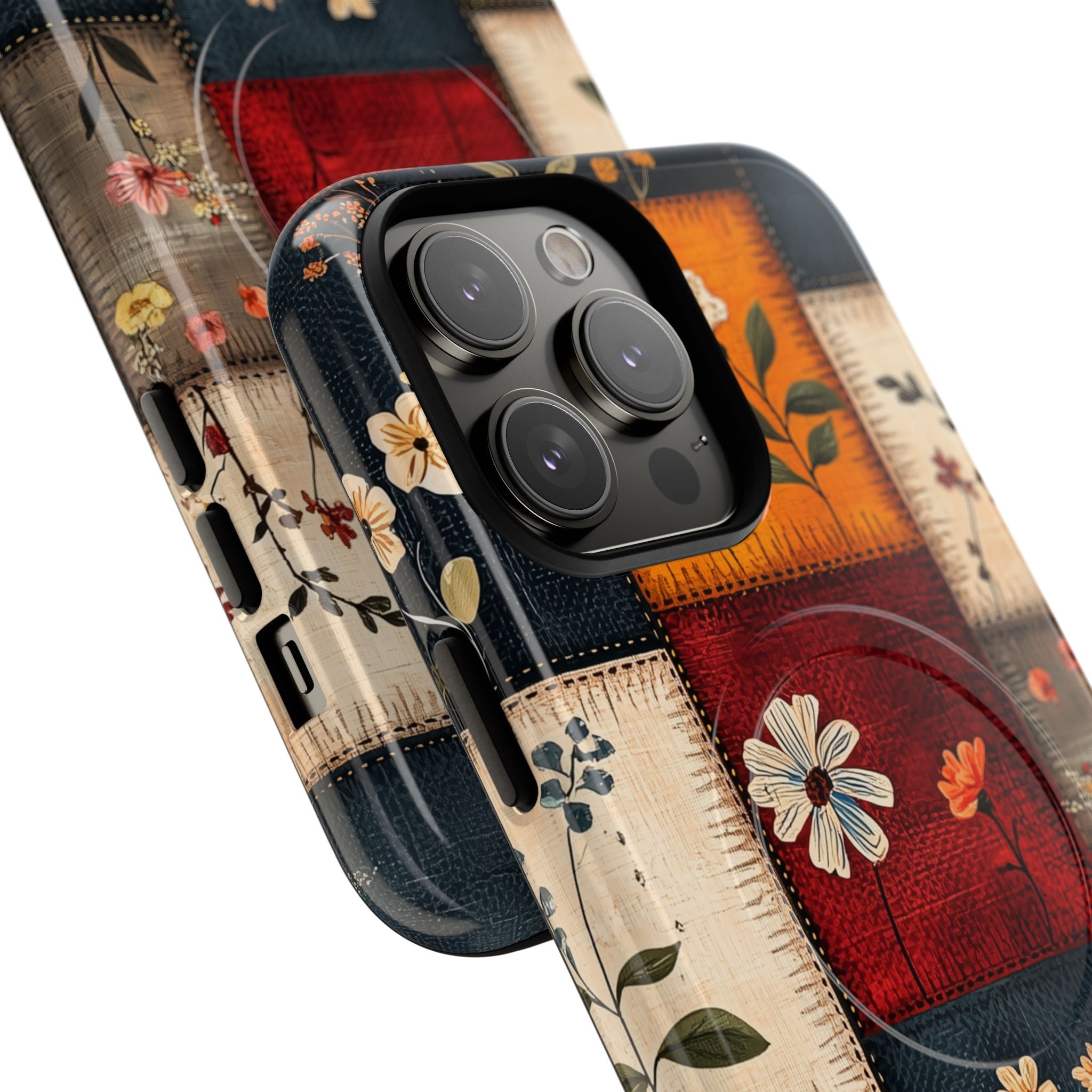 Patchwork Blooms iPhone 14 Pro Max Case - Tough+