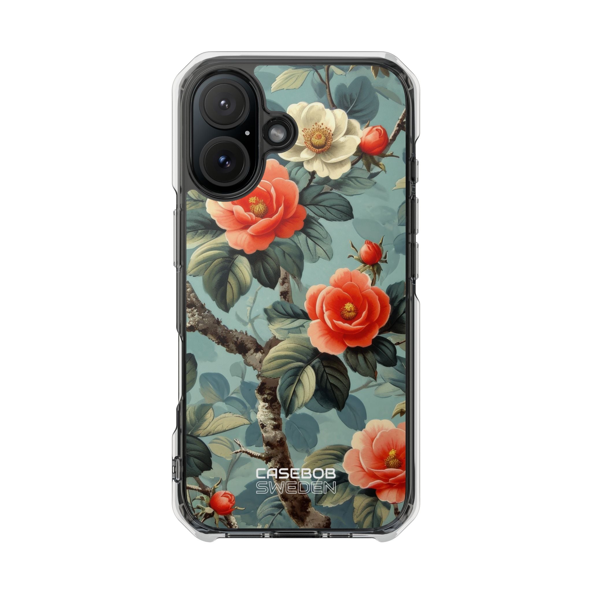 Coral Blossom Tapestry iPhone 16 - Impact Clear+