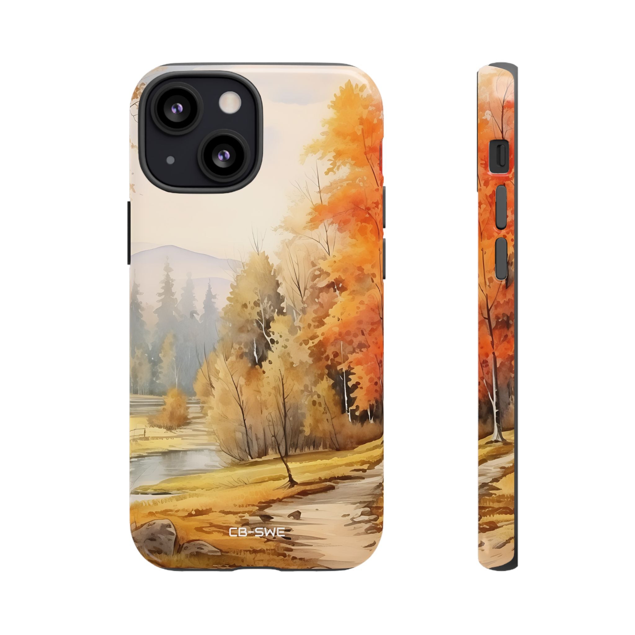 Golden Leaves Drift - iPhone Case
