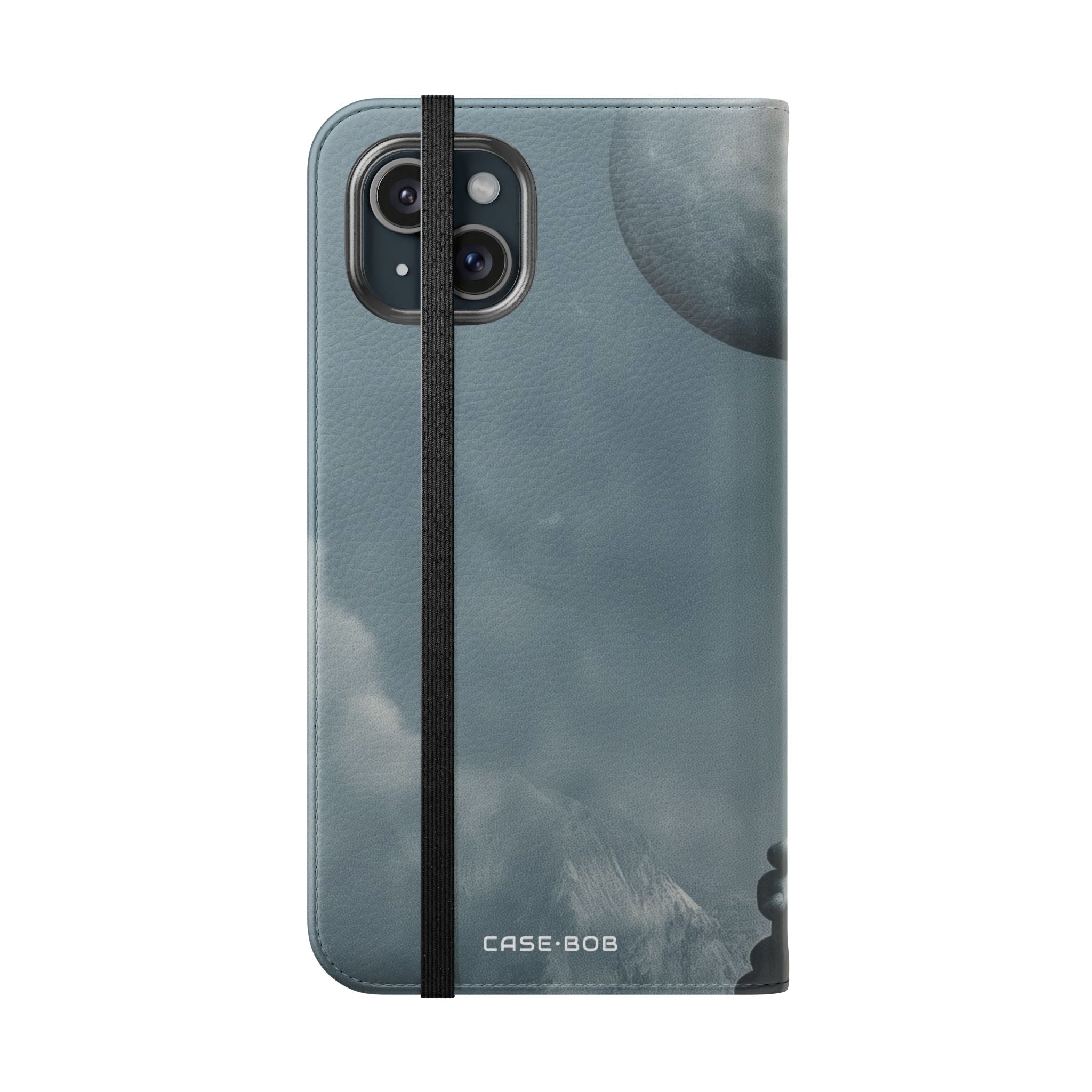 Moon Balloon Blue - iPhone 15 Plus Case - Wallet