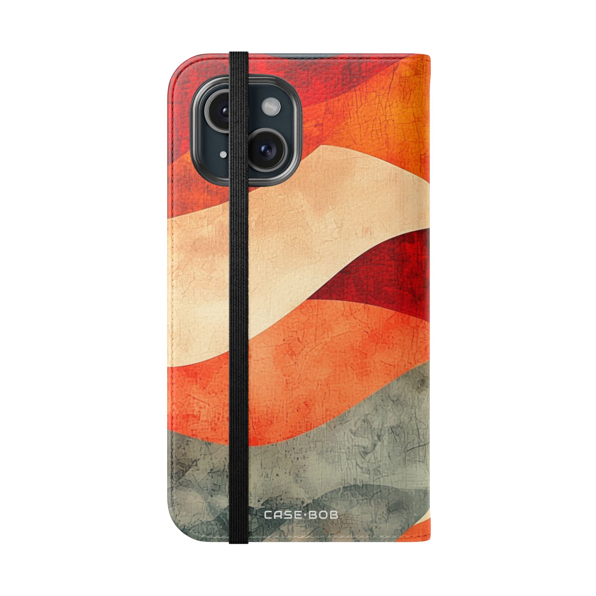 Crimson Ripples - iPhone 15 Case - Wallet