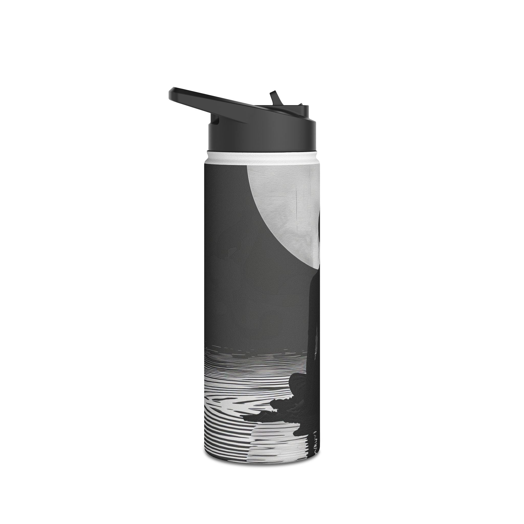 Moonlit Silence - Stainless Steel Water Bottle