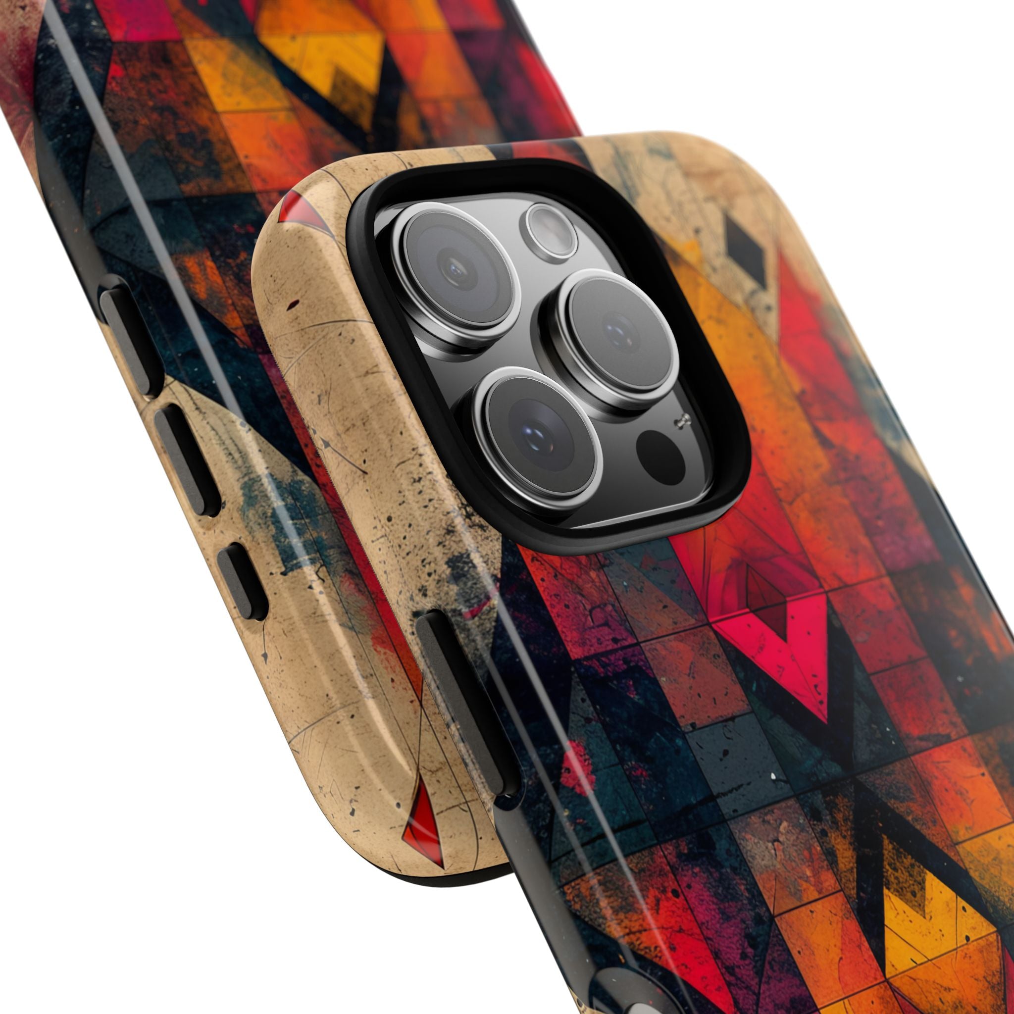 Fiery Symmetry Fusion iPhone 16 – Robust