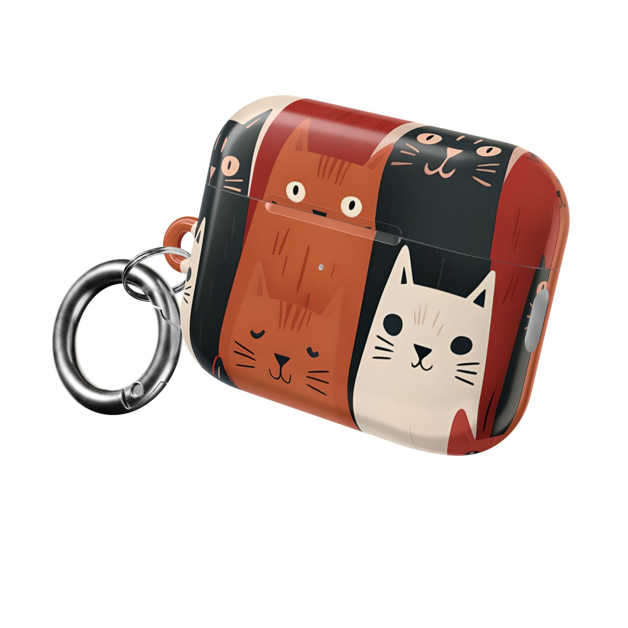 Cat Columns Orange - AirPods Case