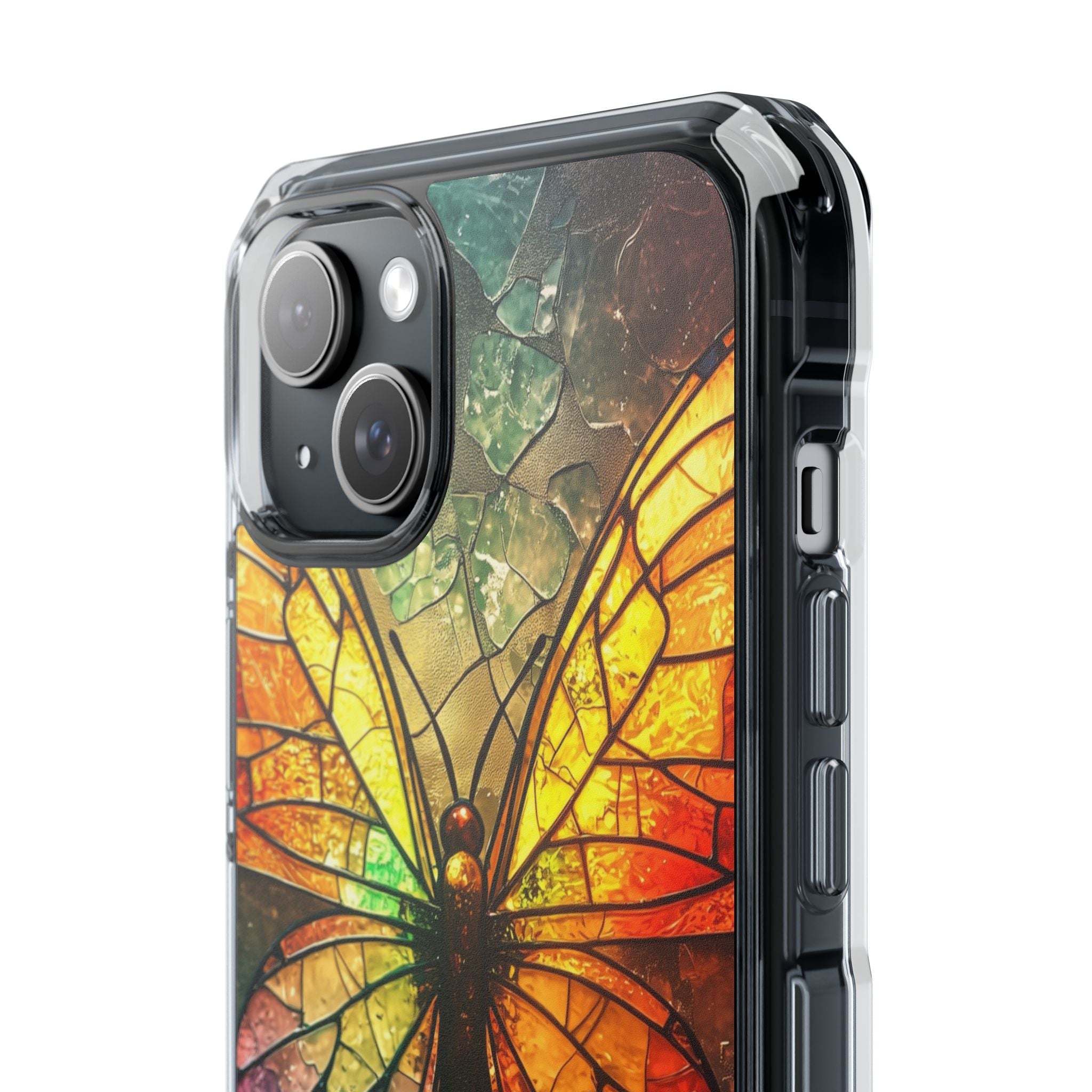 Stained Glass Butterfly iPhone 15 Plus Case - Impact