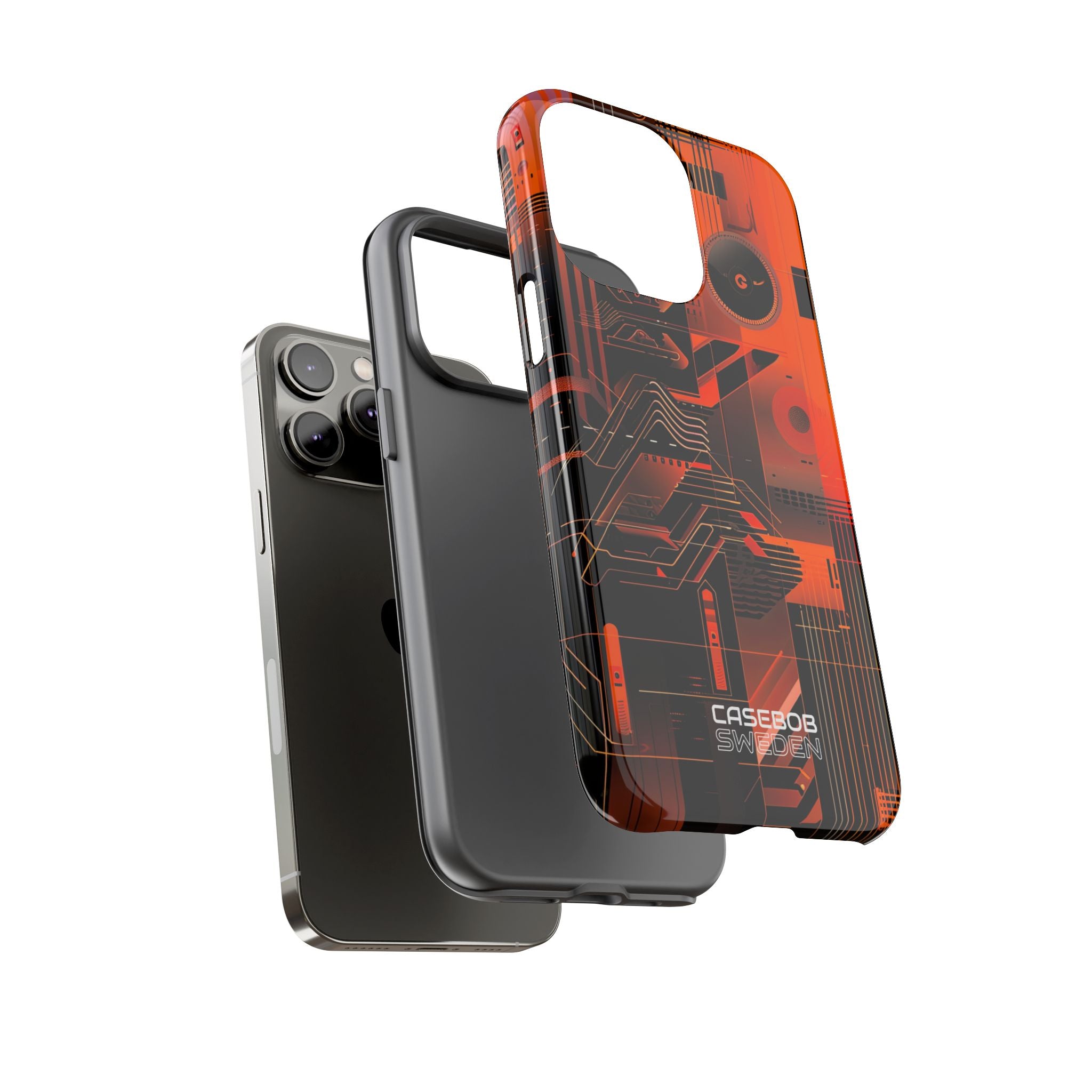 Orange Circuit Dreams iPhone 14 - Resistente