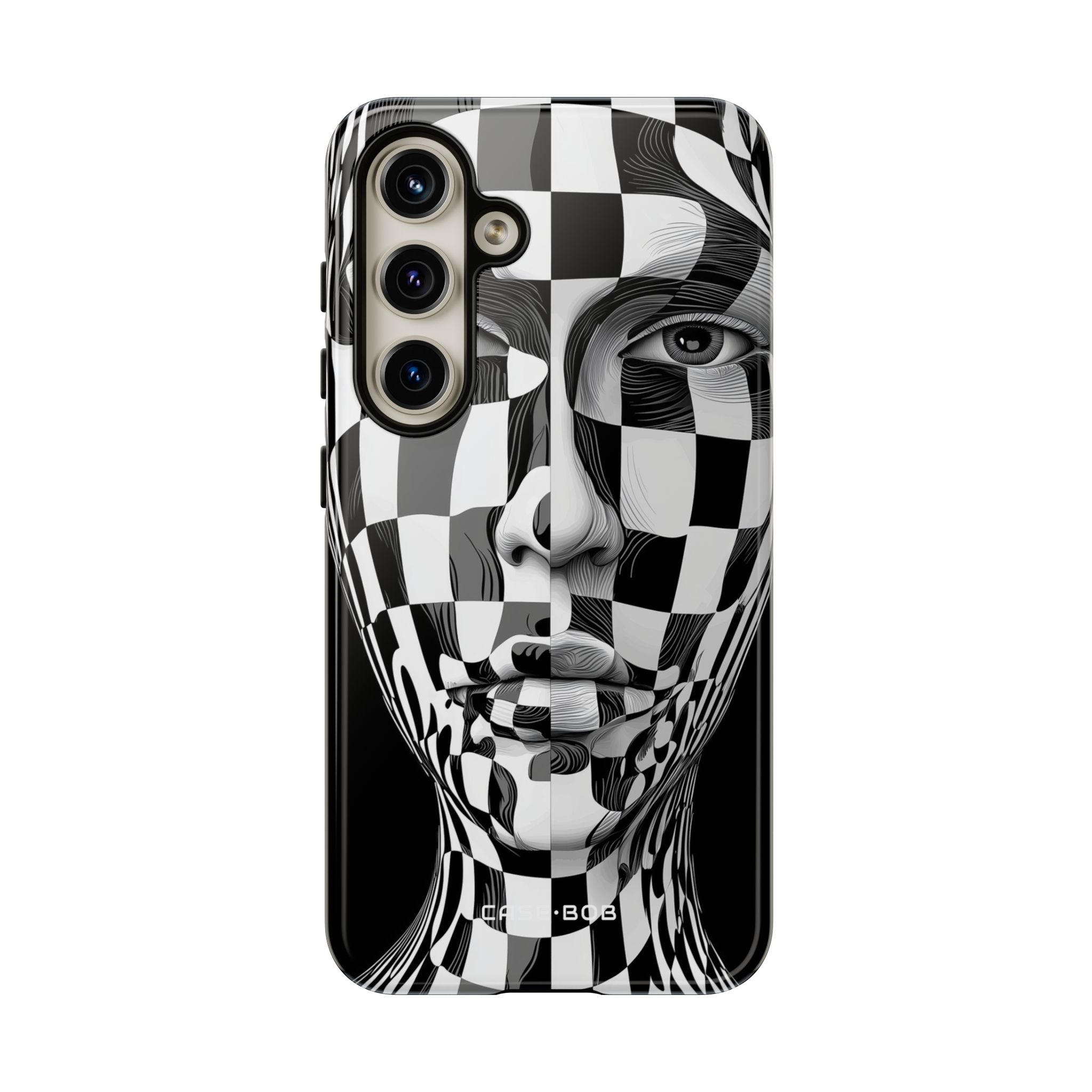 Checkered Face Samsung S24 Case - Tough