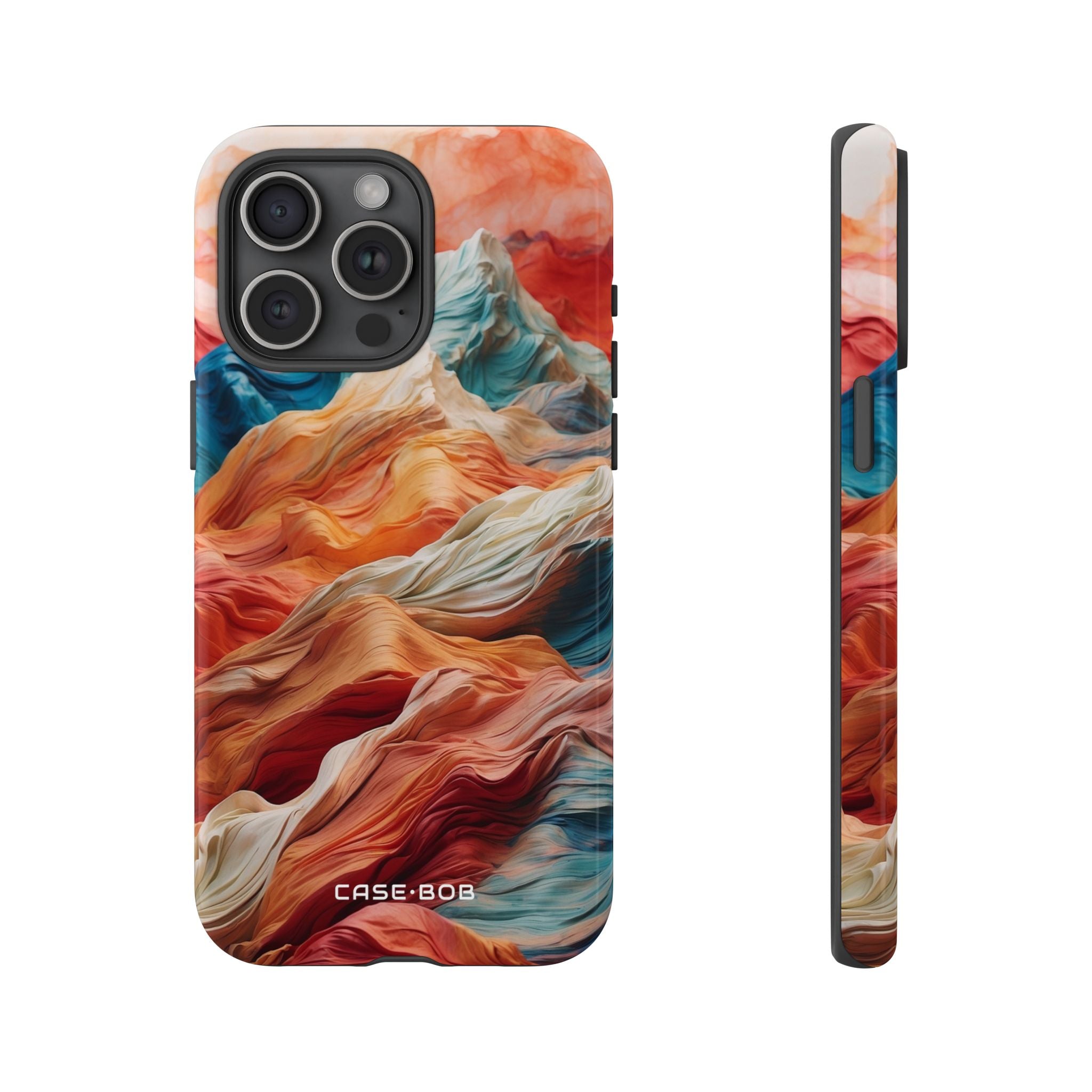 Fabric Peaks Cream iPhone 15 Pro Max Case - Tough