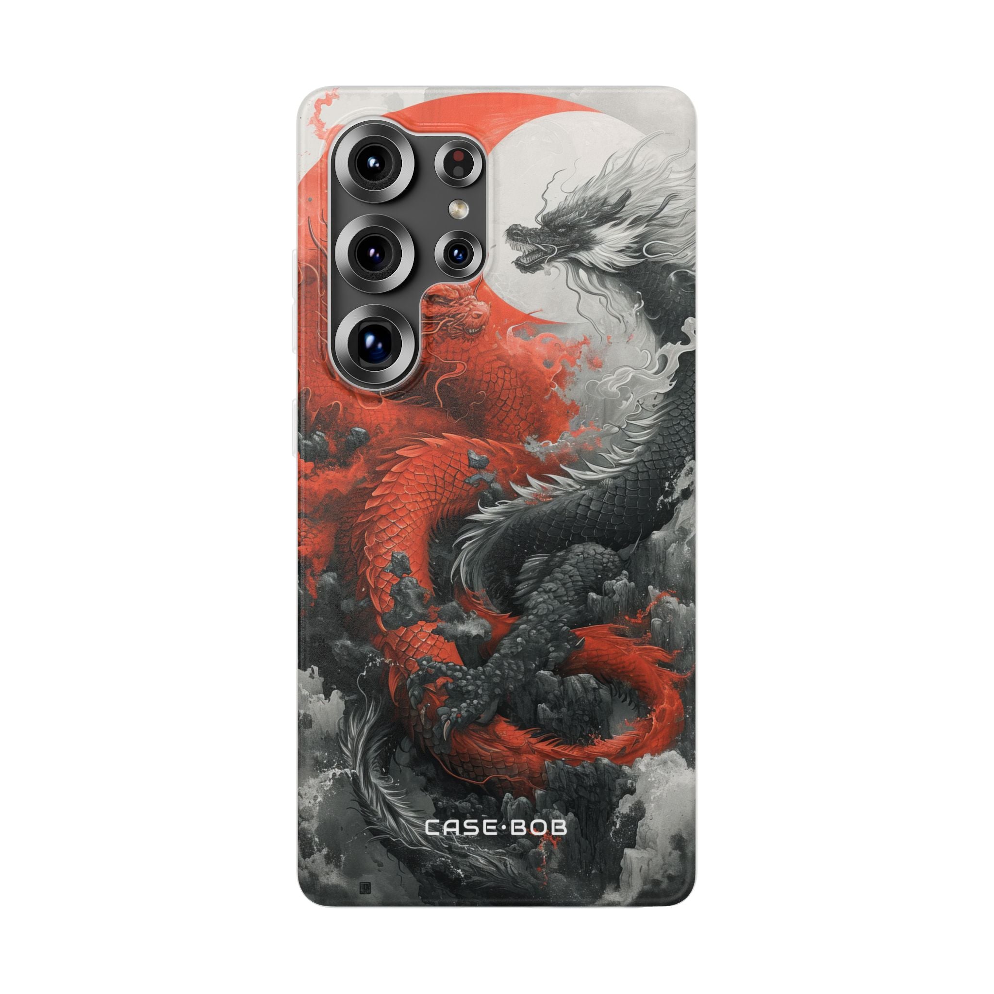 Twin Dragons Crimson Samsung S25 Ultra Case - Soft