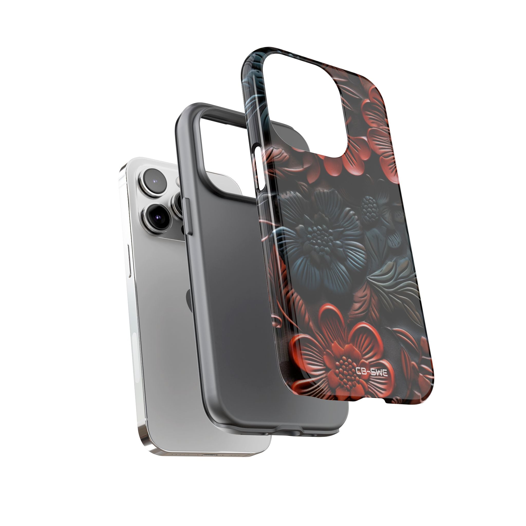 Sculpted Floral Elegance - iPhone Case