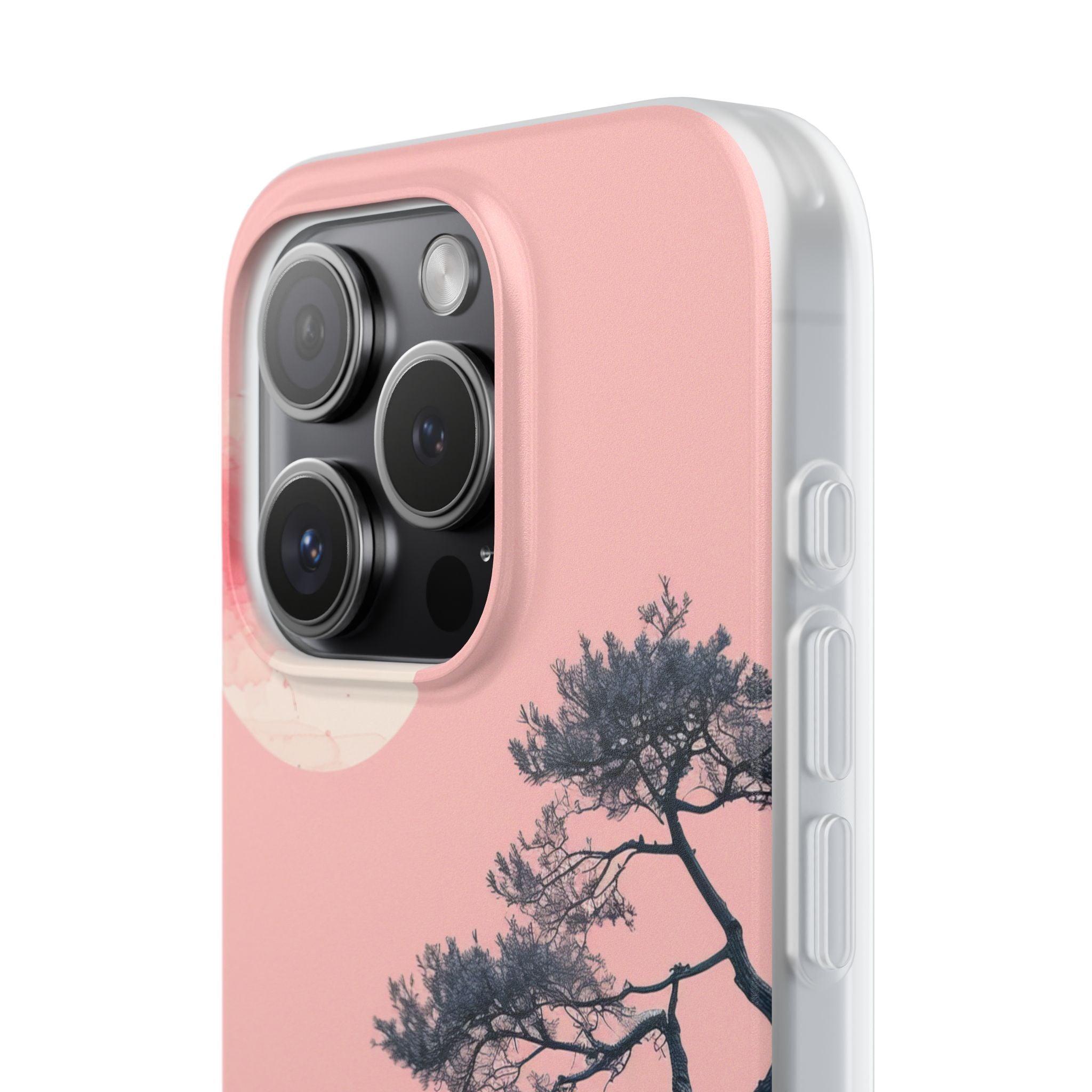Crimson Moon Tree iPhone 15 Pro Case - Soft