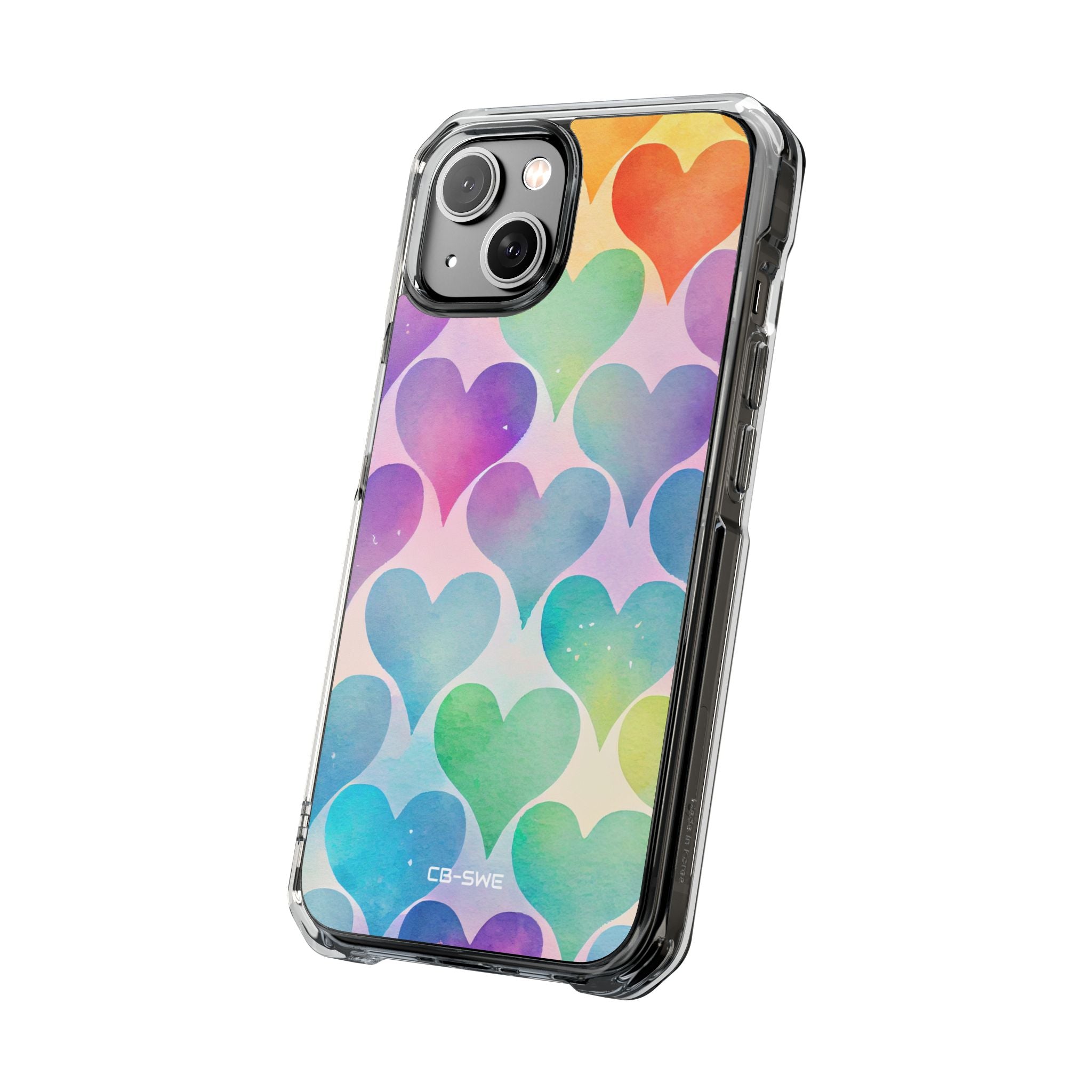 Watercolor Heart Symphony iPhone Case - Impact