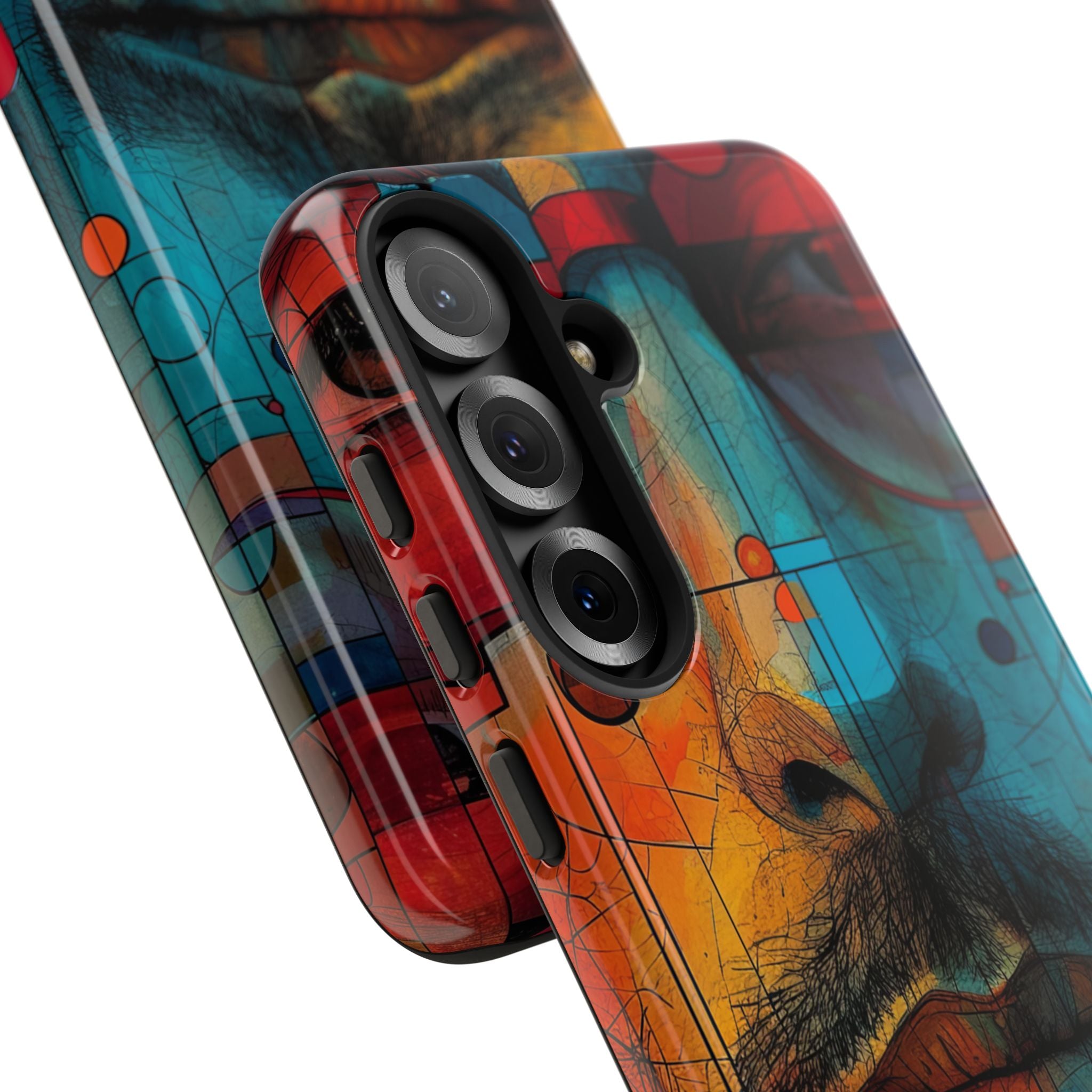 Cubistische Brillen Gezicht Samsung S25 - Tough