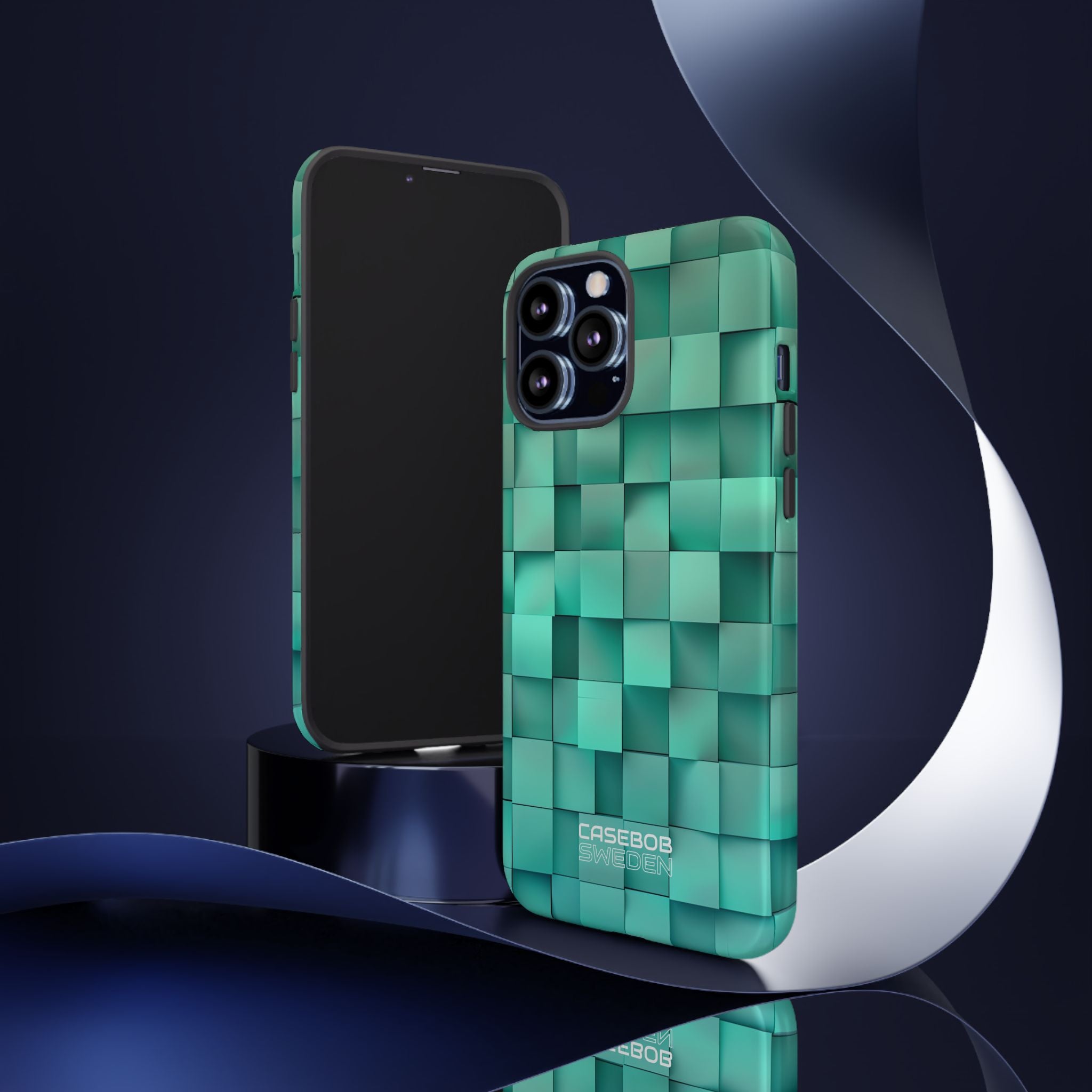 Folded Blue Squares iPhone 13 - Tough
