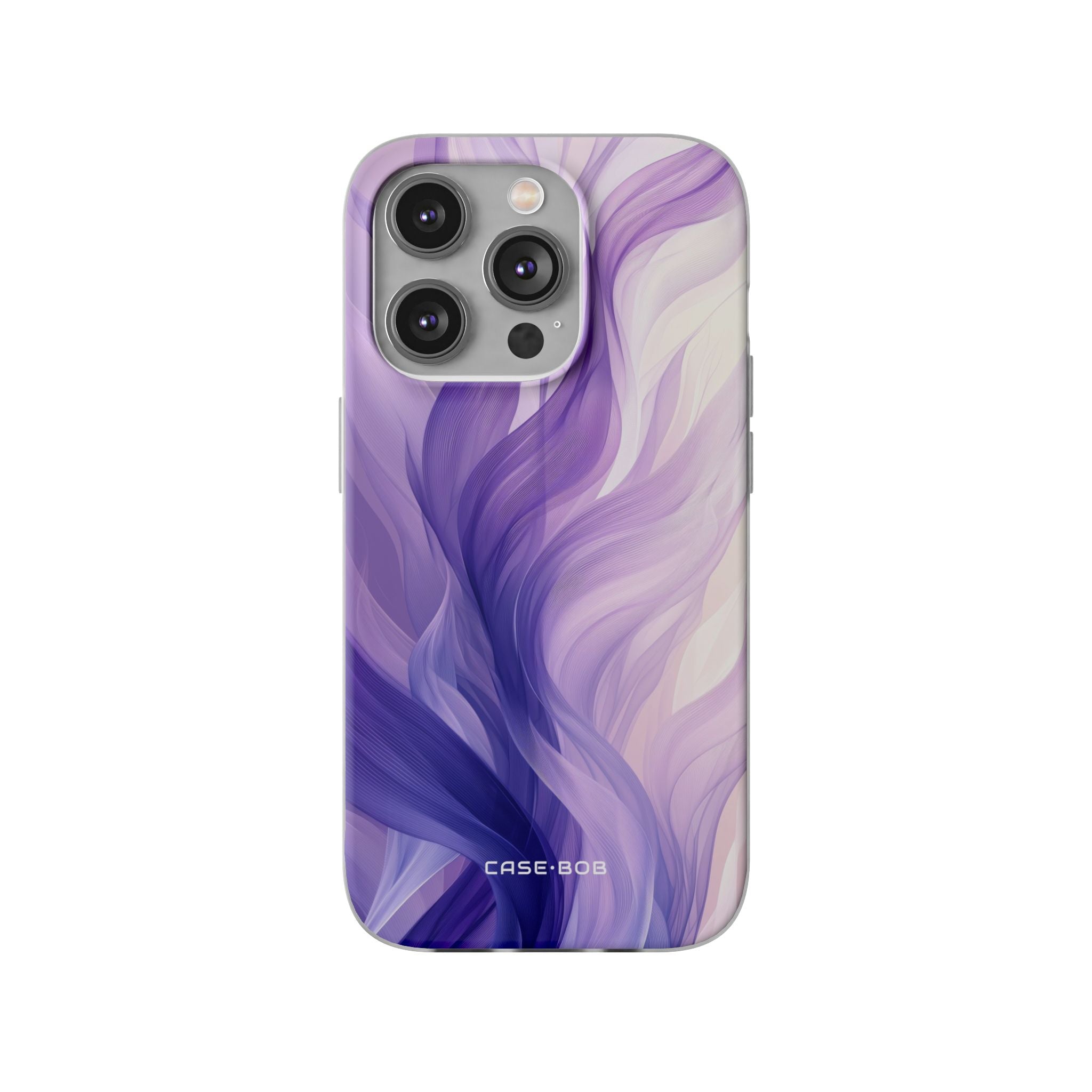 Purple Ribbon Waves iPhone 14 Pro Case - Soft