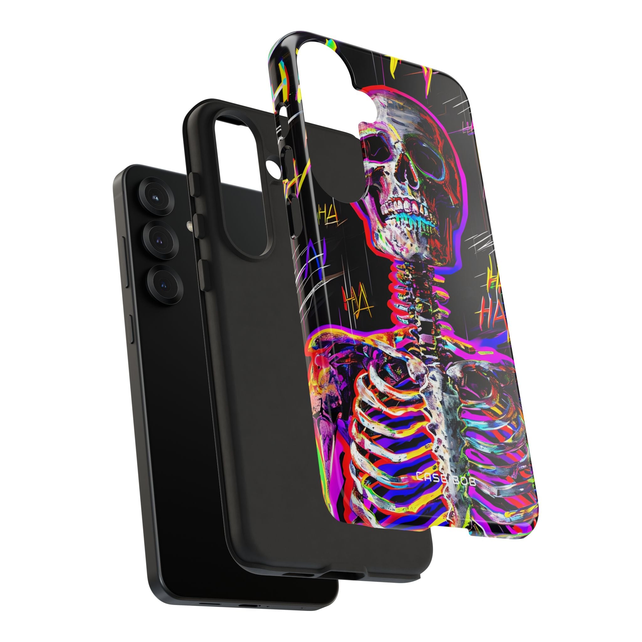 Neon Skeleton Laugh Samsung S25 Plus Case - Tough