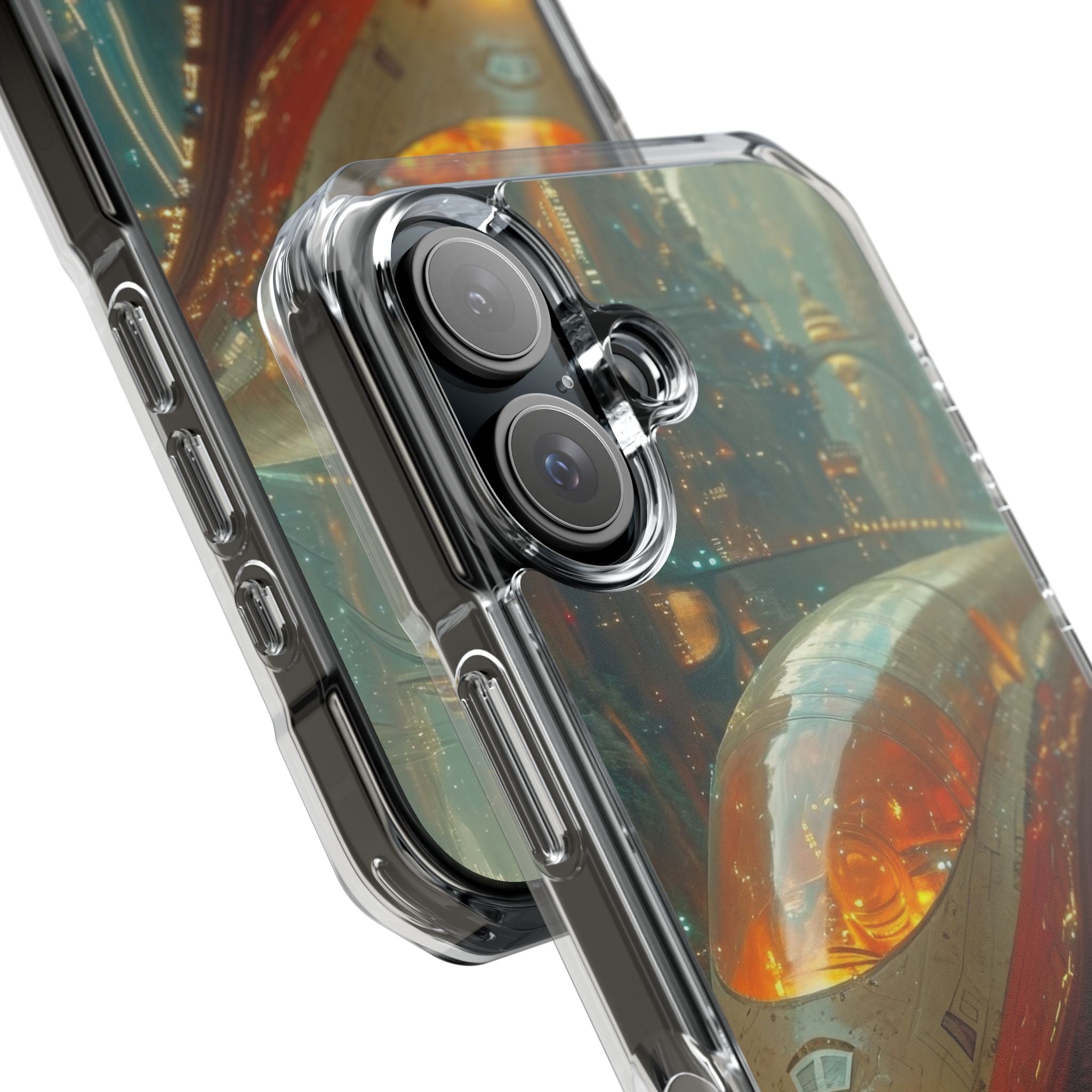Futuristic Train Odyssey iPhone 16 - Impact Clear+