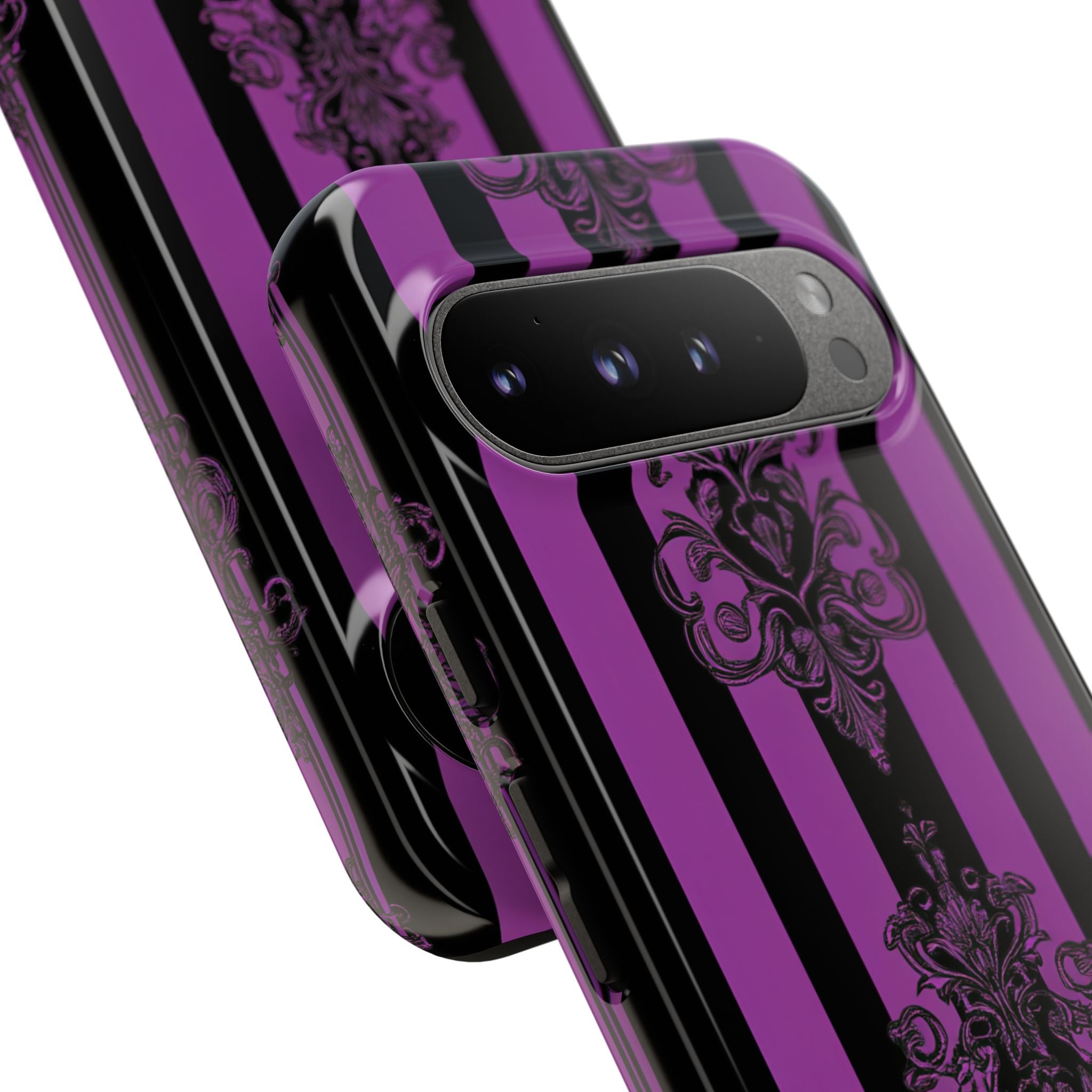Damask Elegance Purple Google Pixel 9 Pro XL Case - Tough