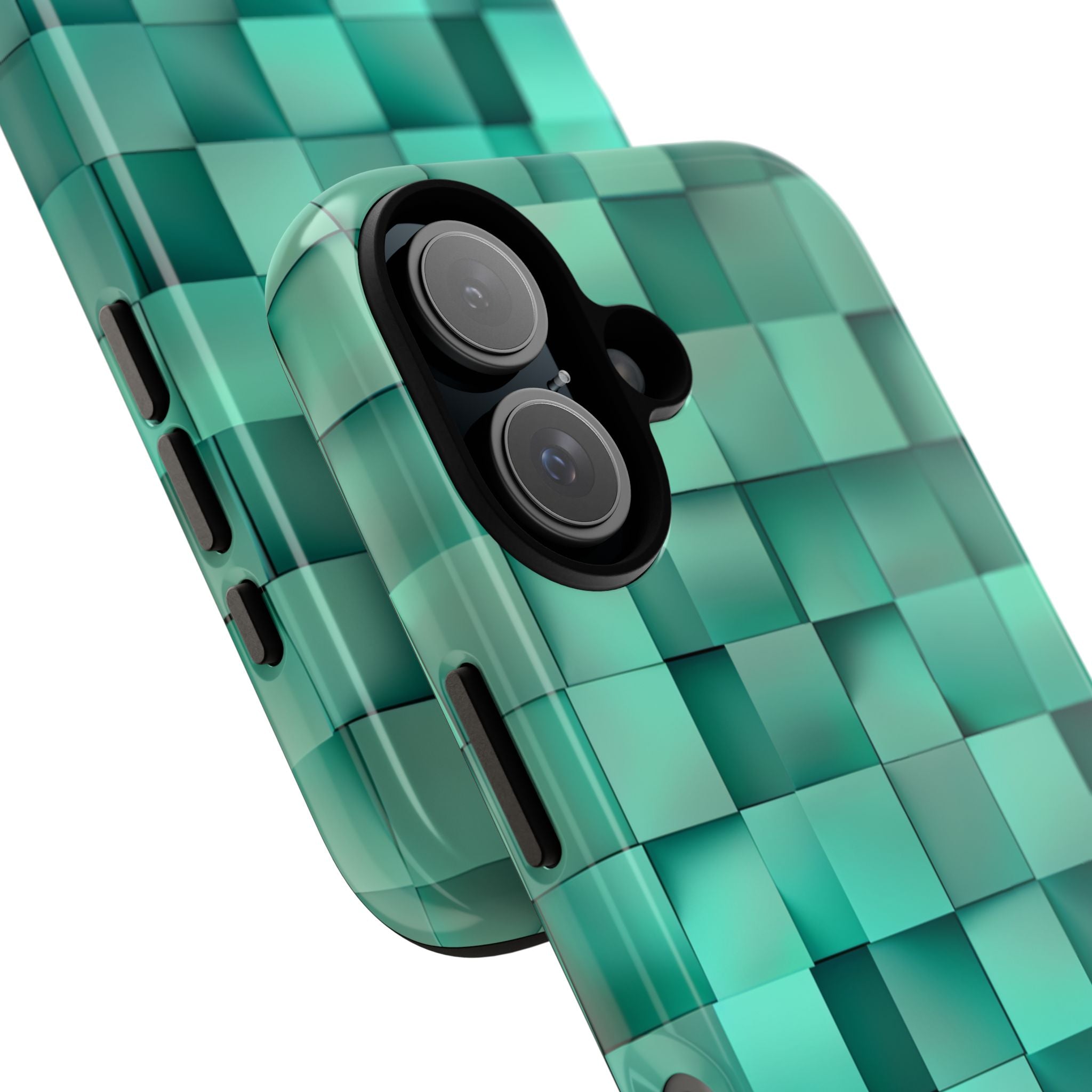 Folded Blue Squares iPhone 16 - Tough