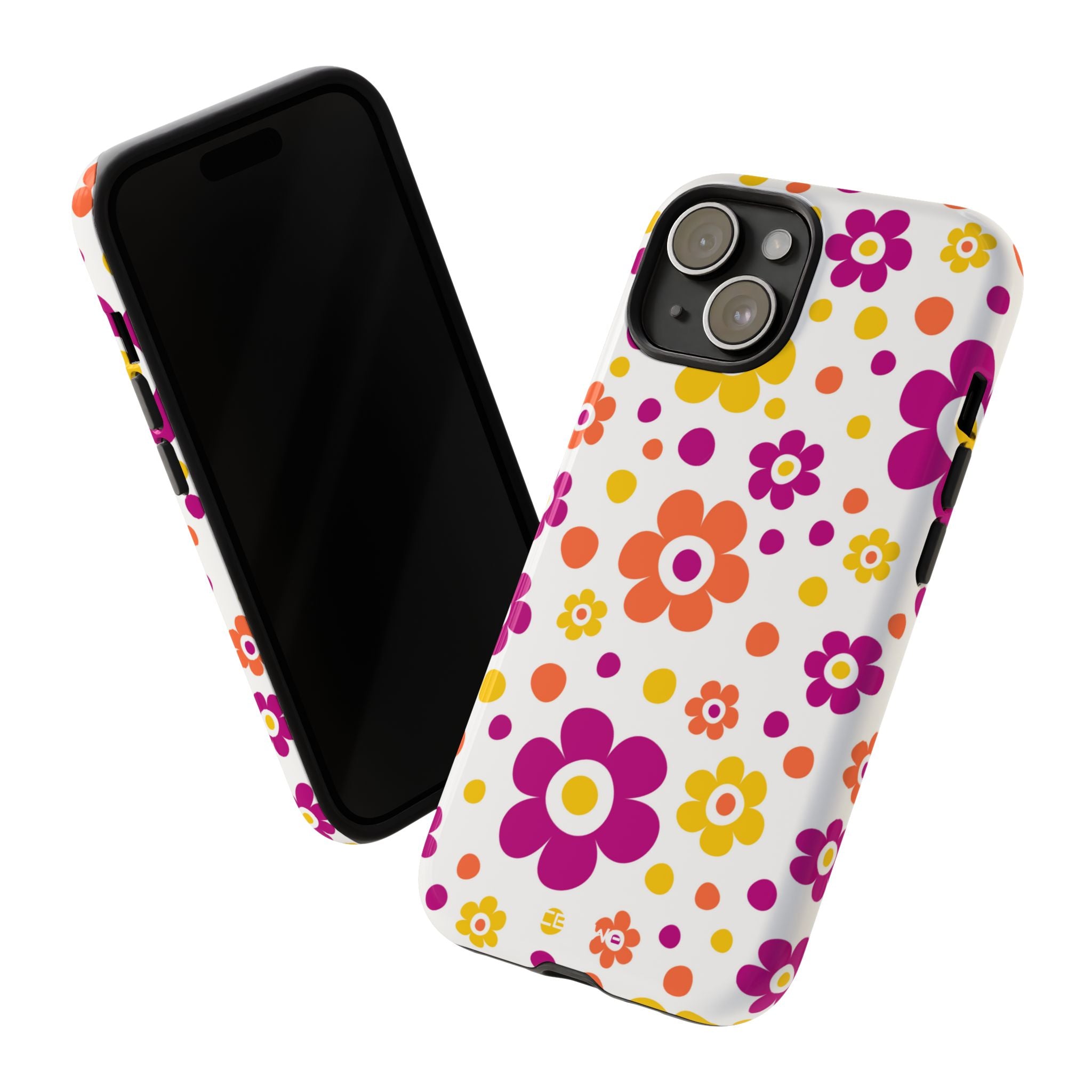 Retro Floral Playfulness - iPhone Case