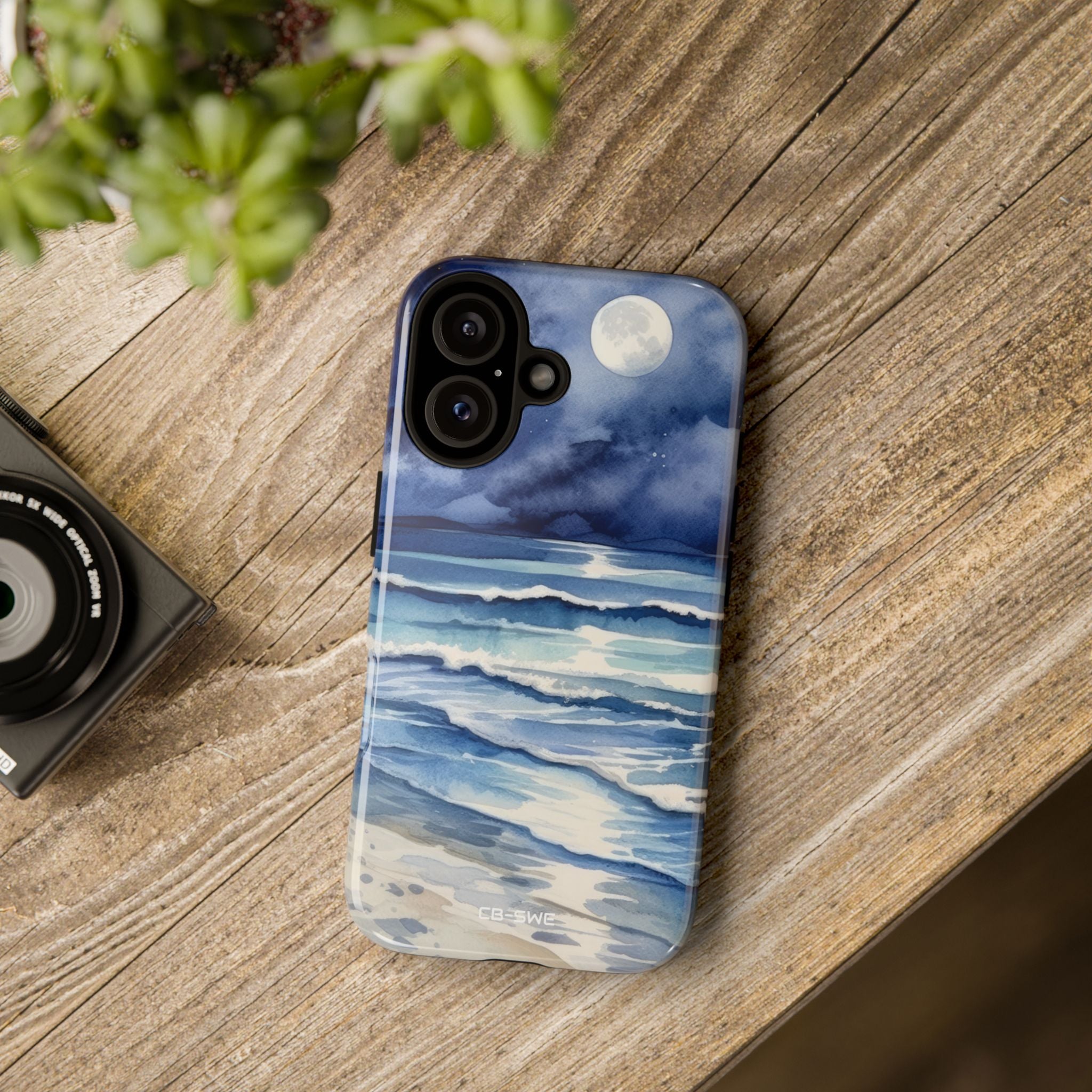 Moonlight Reflects Waves - iPhone Case