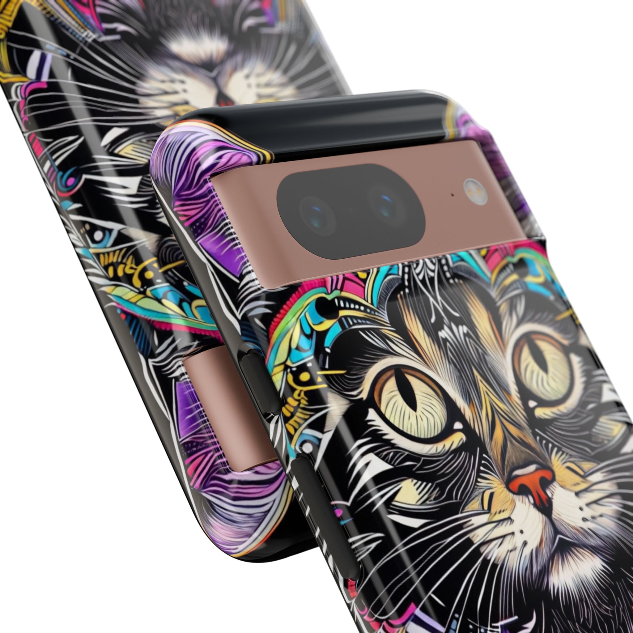 Psychedelic Cat Mirage - Google Pixel Case
