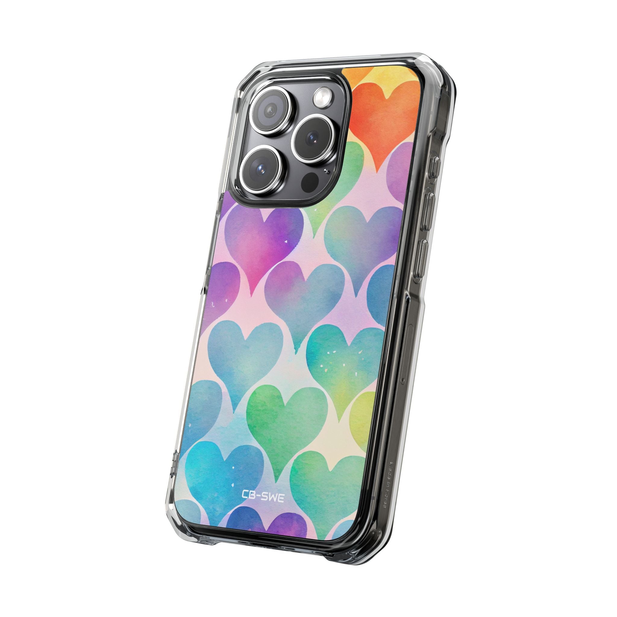 Watercolor Heart Symphony iPhone Case - Impact