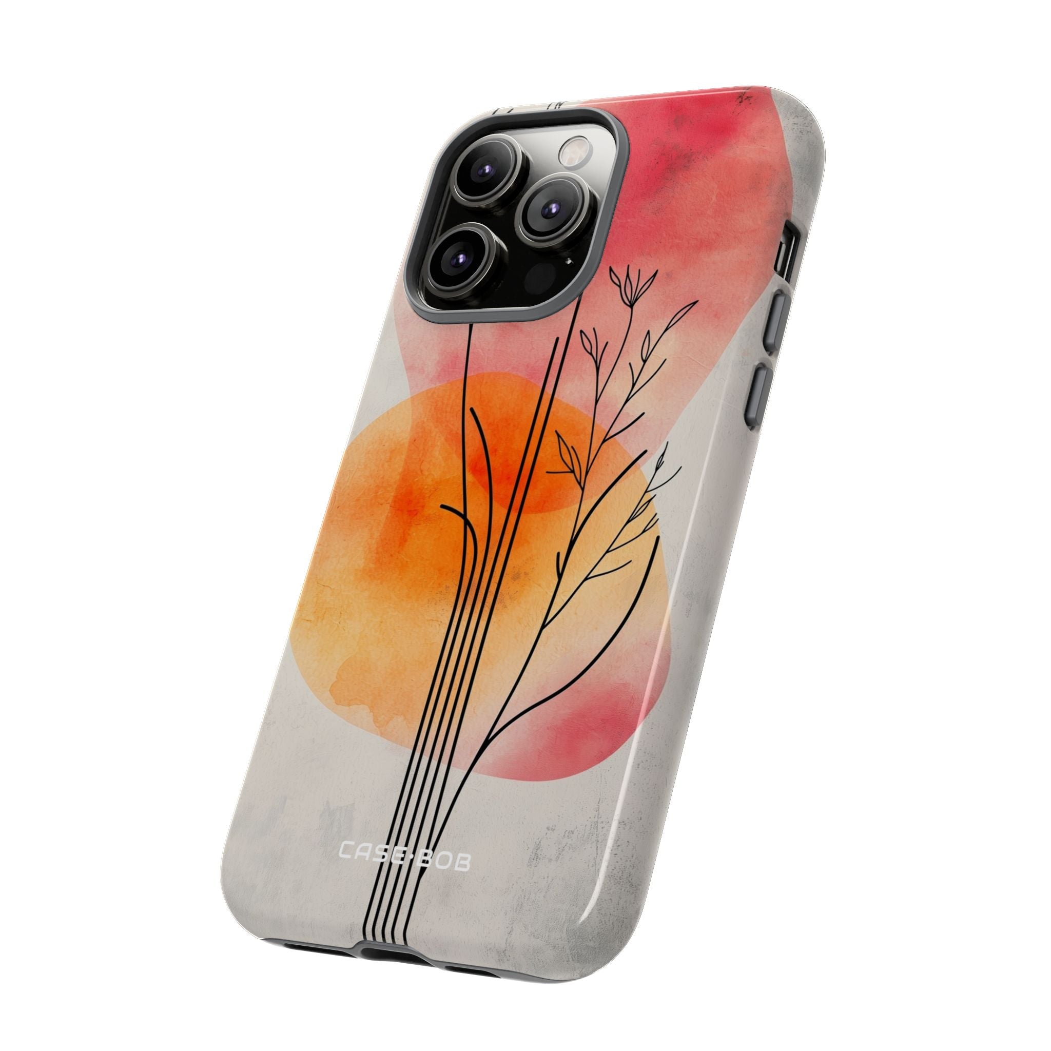 Curved Stem Sunset iPhone 14 Pro Max Case - Tough