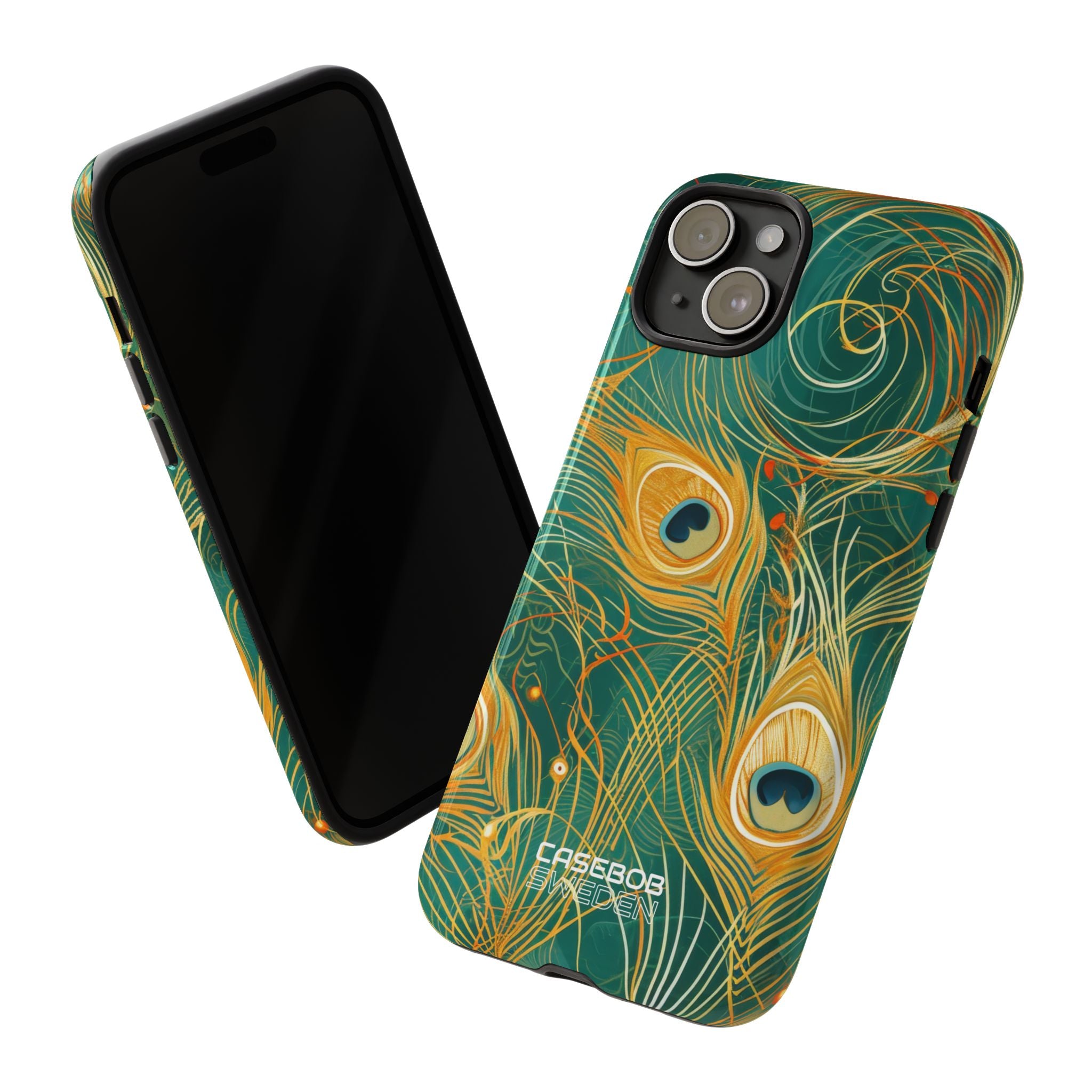 Vibrant Peacock Whirl iPhone 15 - Tough