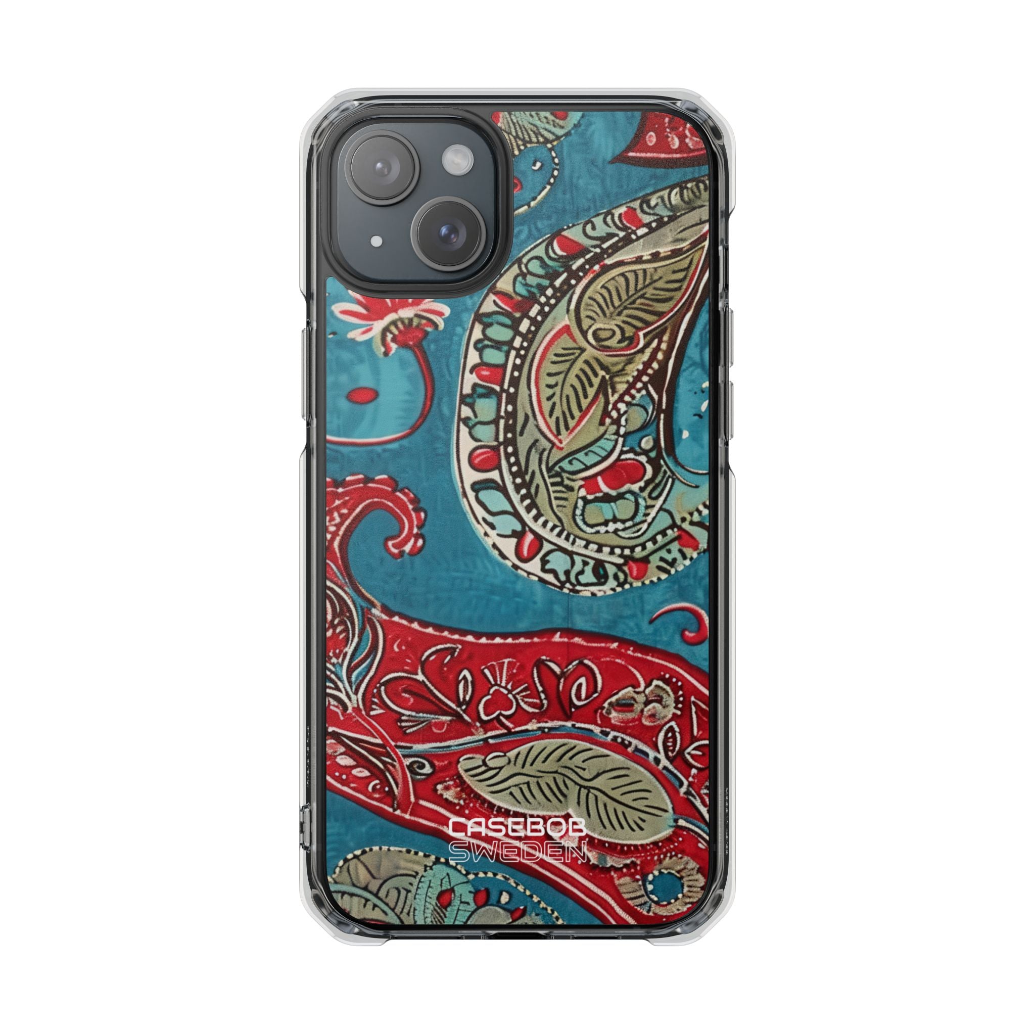Paisley Floral Fusion iPhone 15 - Impact Clear+