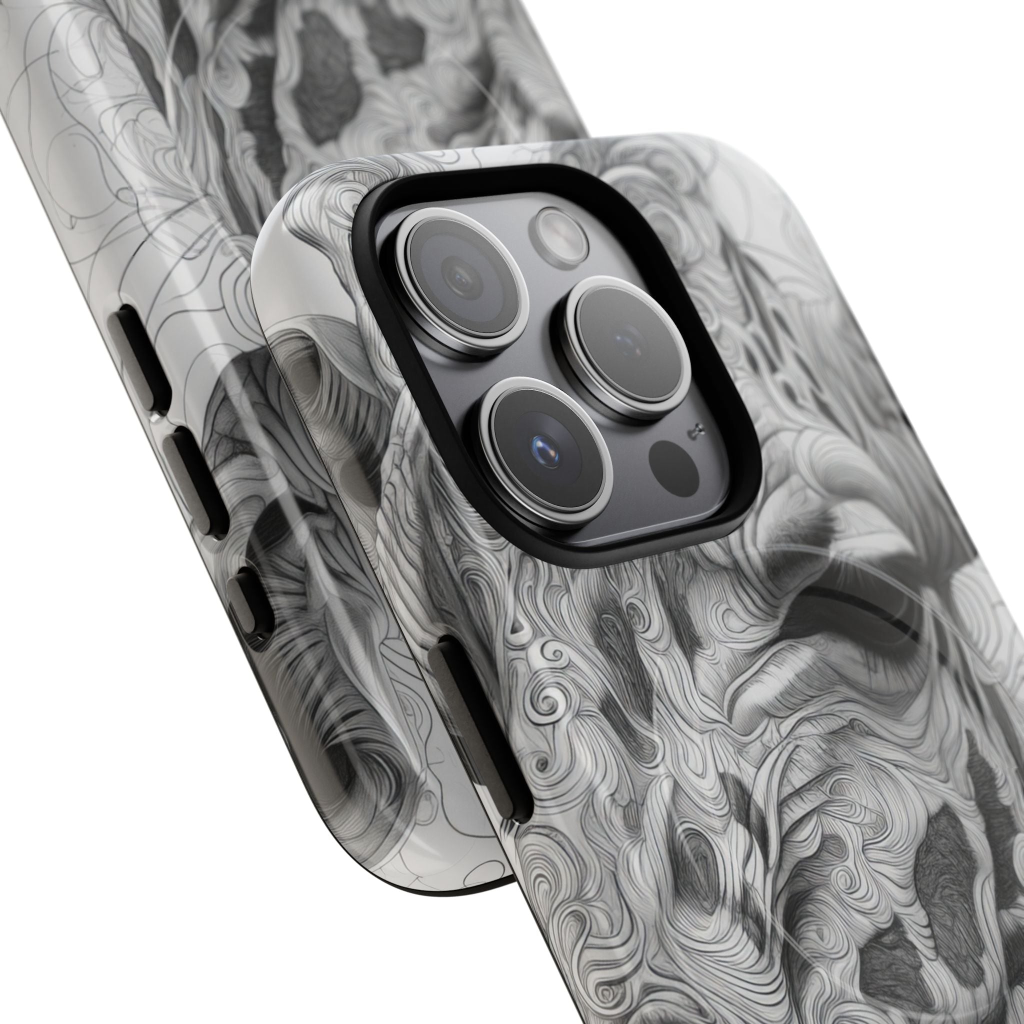 Swirling Giraffe Art iPhone 15 - Tough+