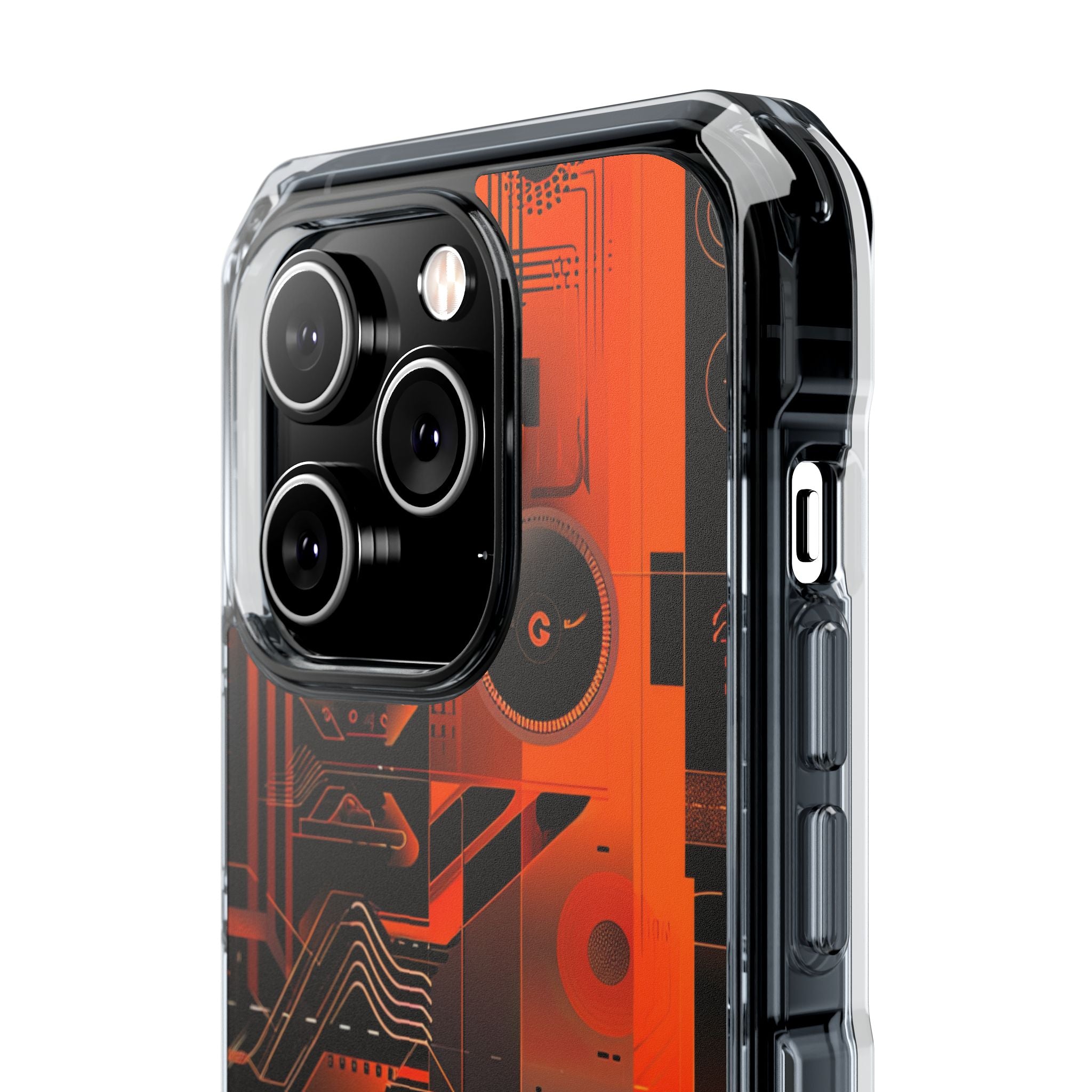 Orange Circuit Dreams iPhone 14 - Impact Clear+
