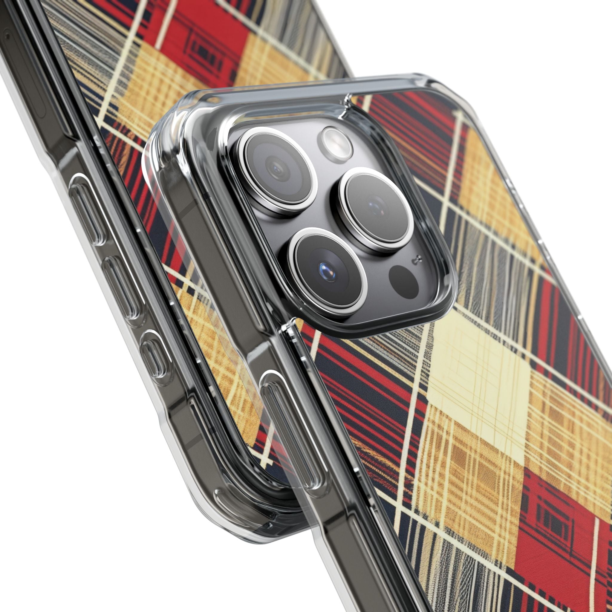 Plaid Diamond Tapestry iPhone 15 - Impact Clear+