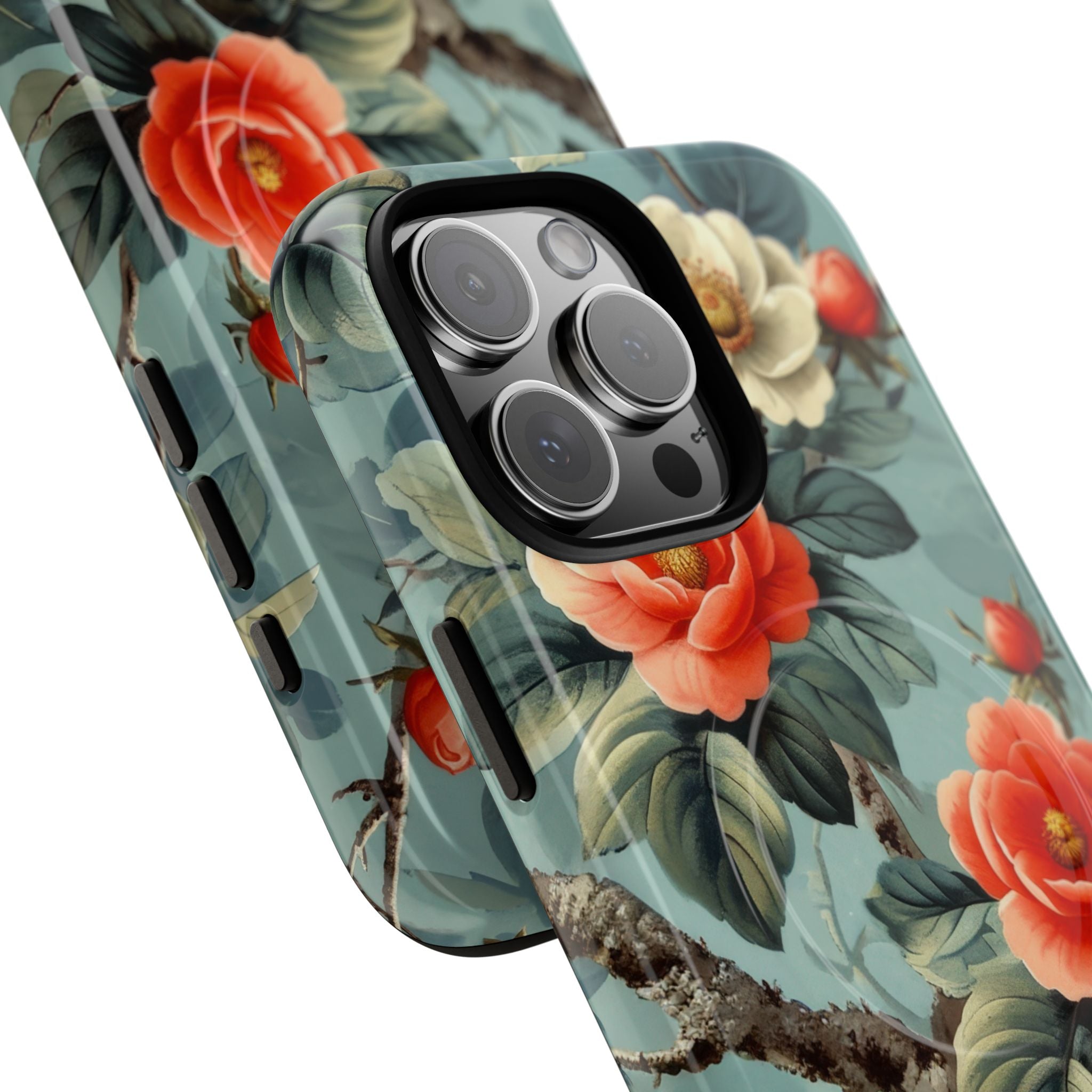 Coral Blossom Tapestry iPhone 16 - Tough+