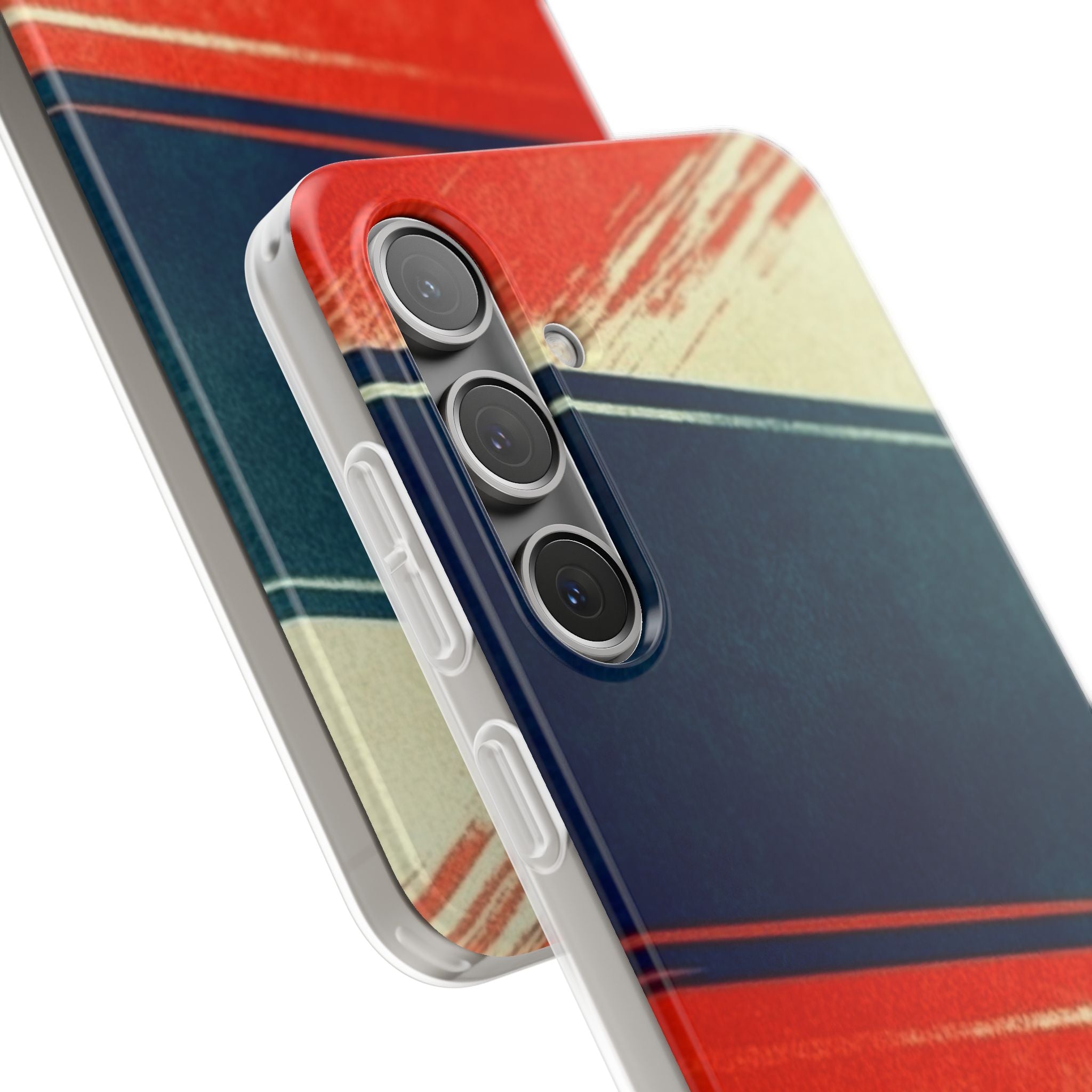 Blue Diagonal Motion Samsung S24 Plus Case - Soft