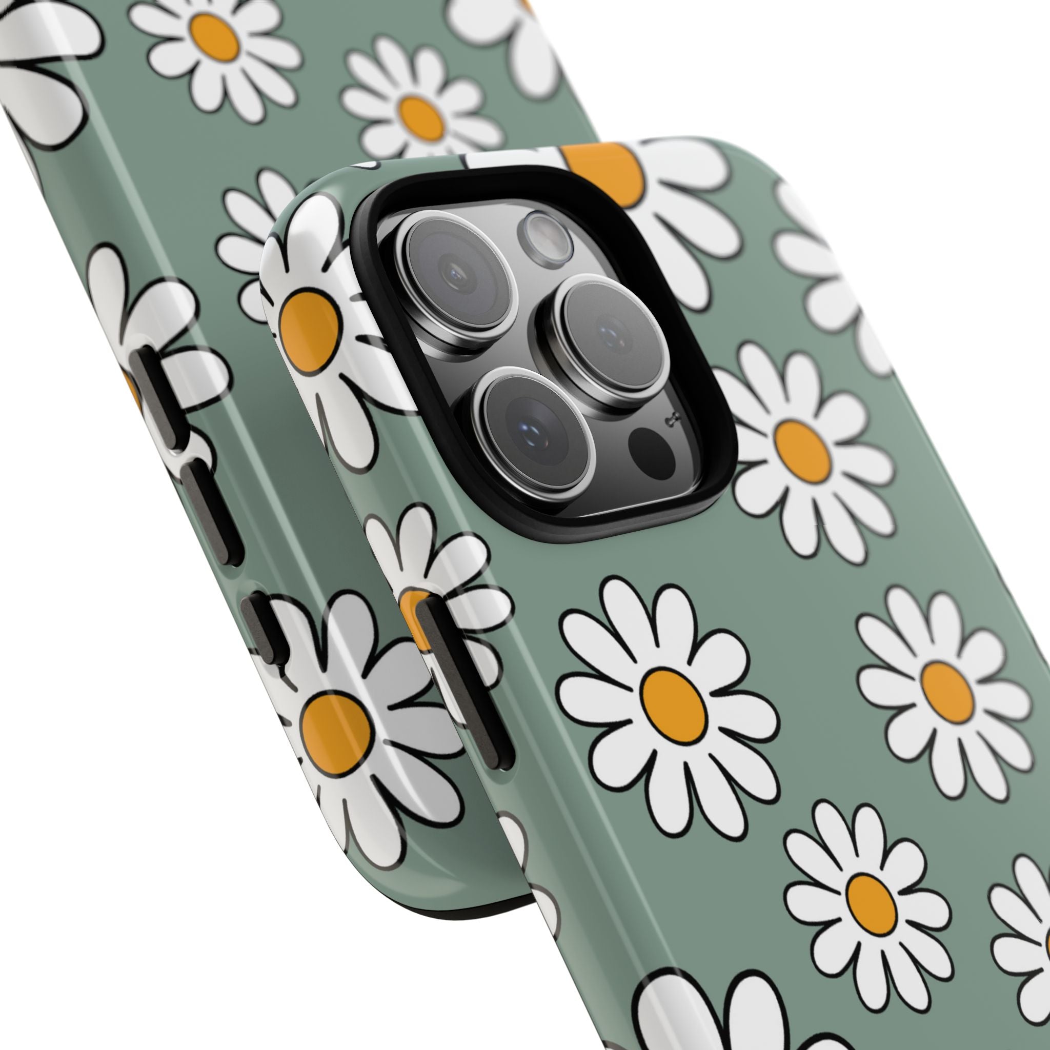 Daisies Dance Playfully - iPhone Case