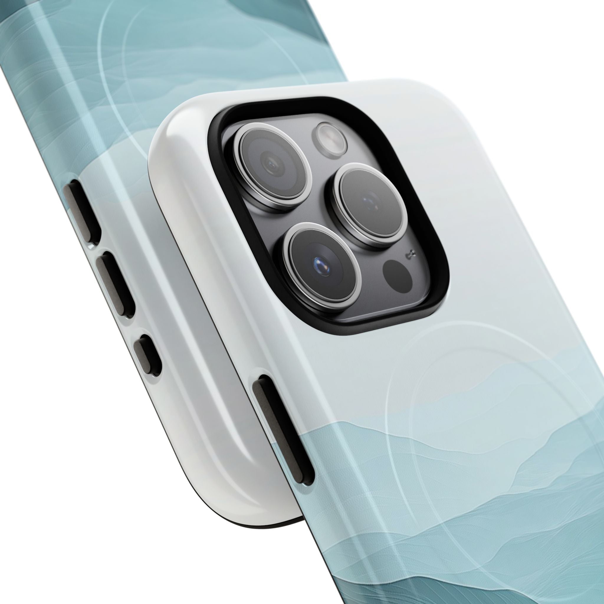 Teal Mist Mountains iPhone 15 Pro Case - Tough+