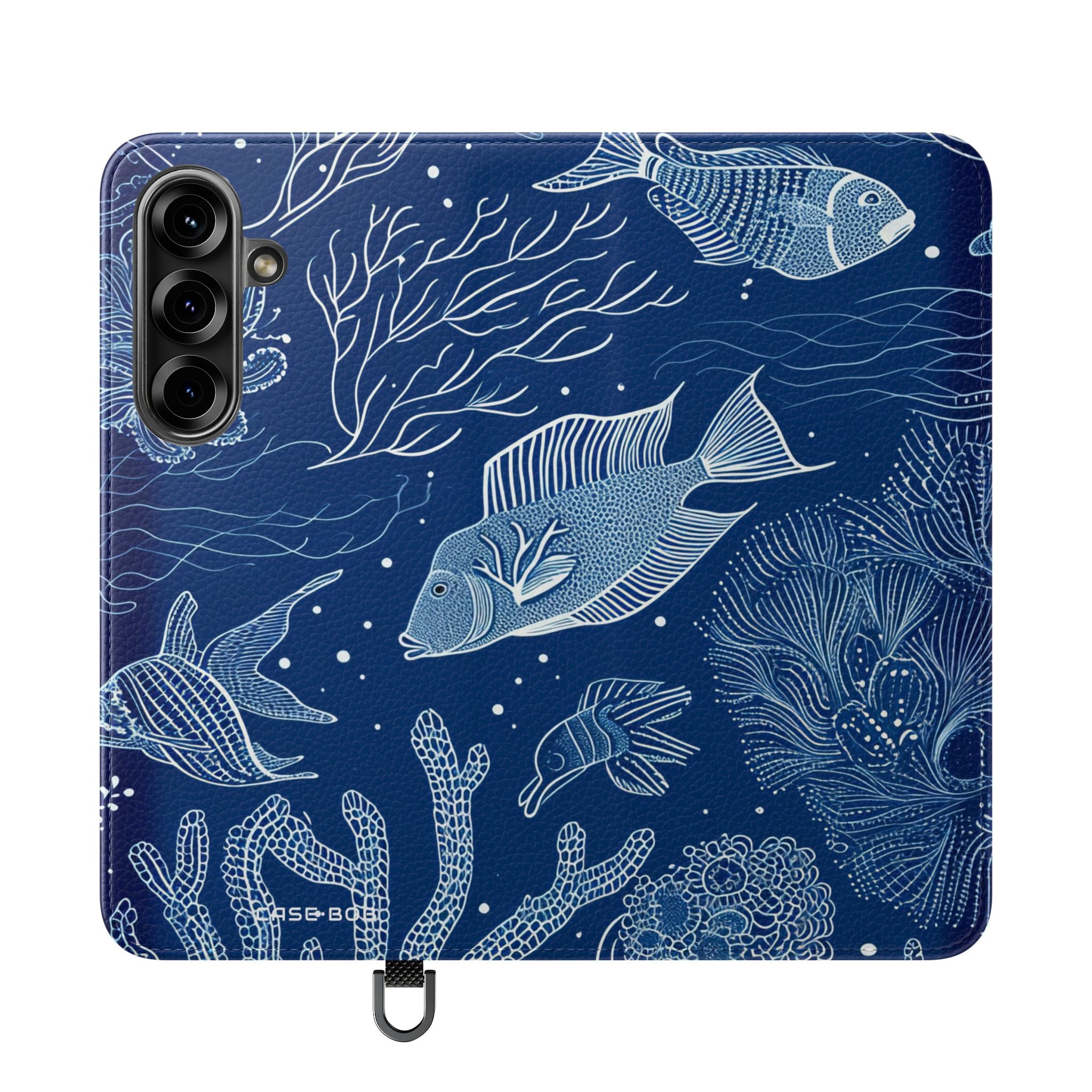 Blue Scale Reef - Samsung S25 Case - Wallet
