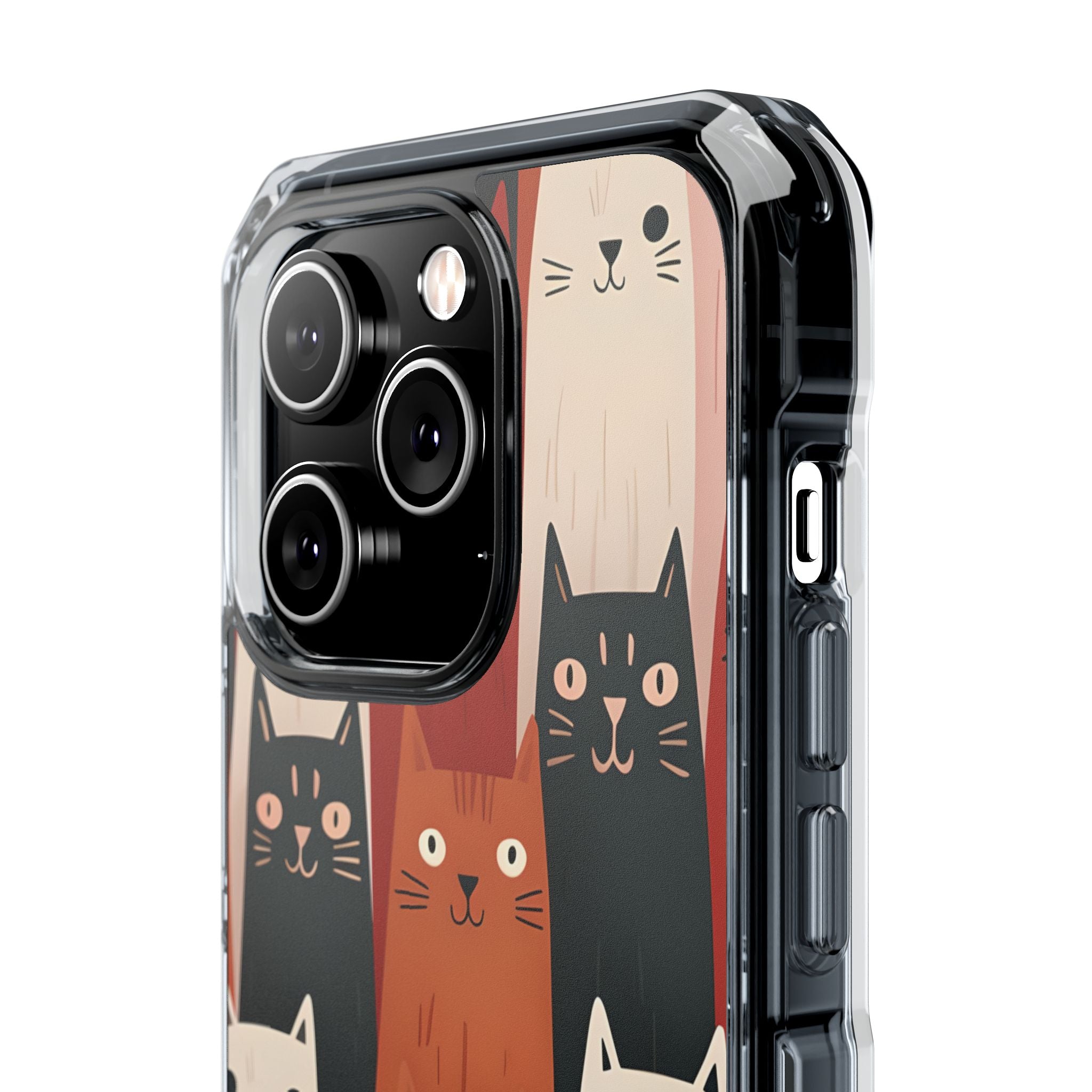 Elongated Cats Black iPhone 14 Pro Case - Impact