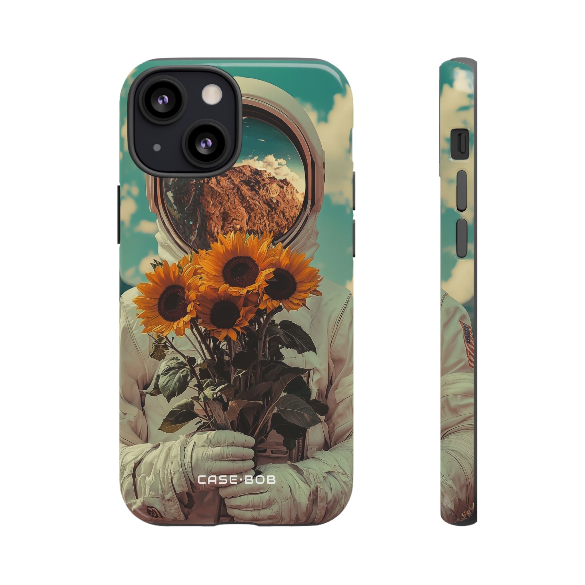 Sunflower Astronaut iPhone 13 Mini Case - Tough